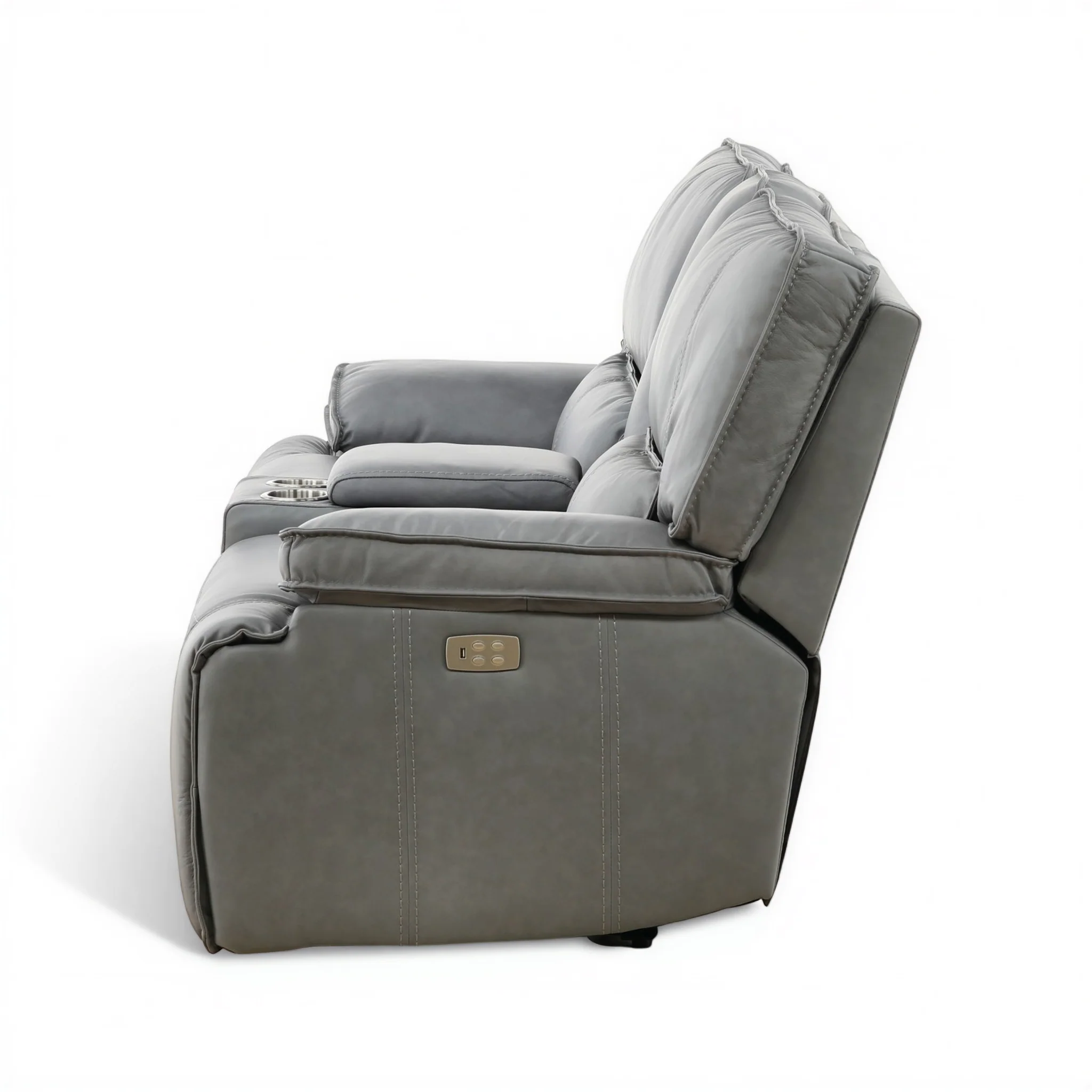 Bozeman II Leather Power Reclining Console Loveseat - Image 7