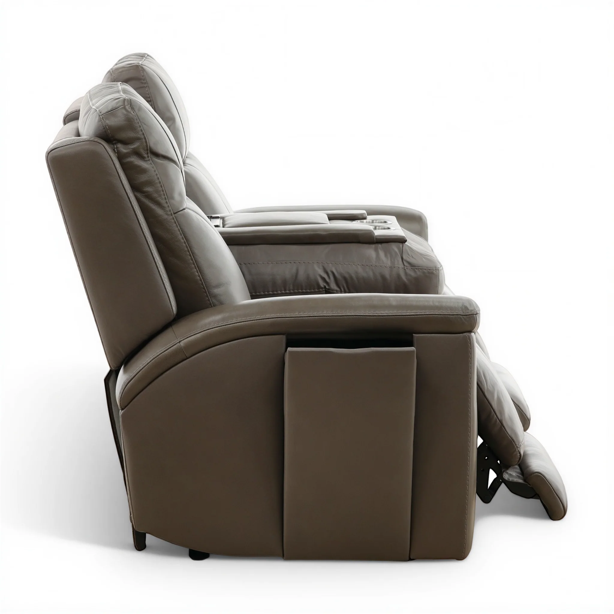 Flexsteel Trey Leather Power Reclining Sofa with Drop-Down Table - Image 11