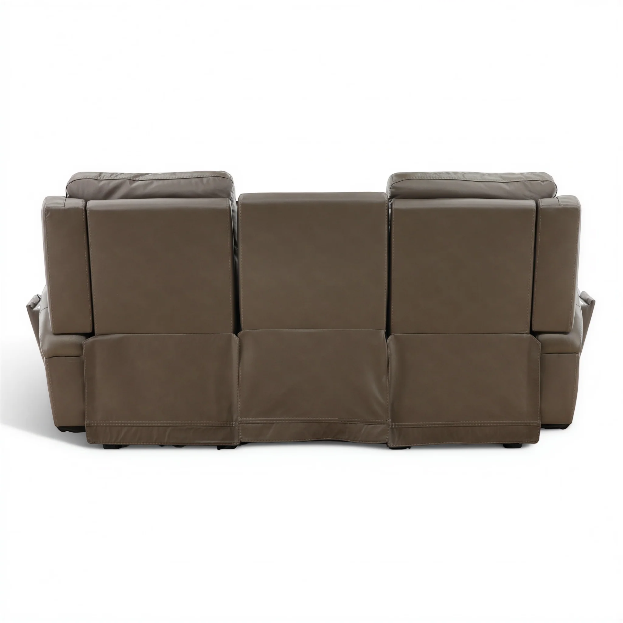 Flexsteel Trey Leather Power Reclining Sofa with Drop-Down Table - Image 16