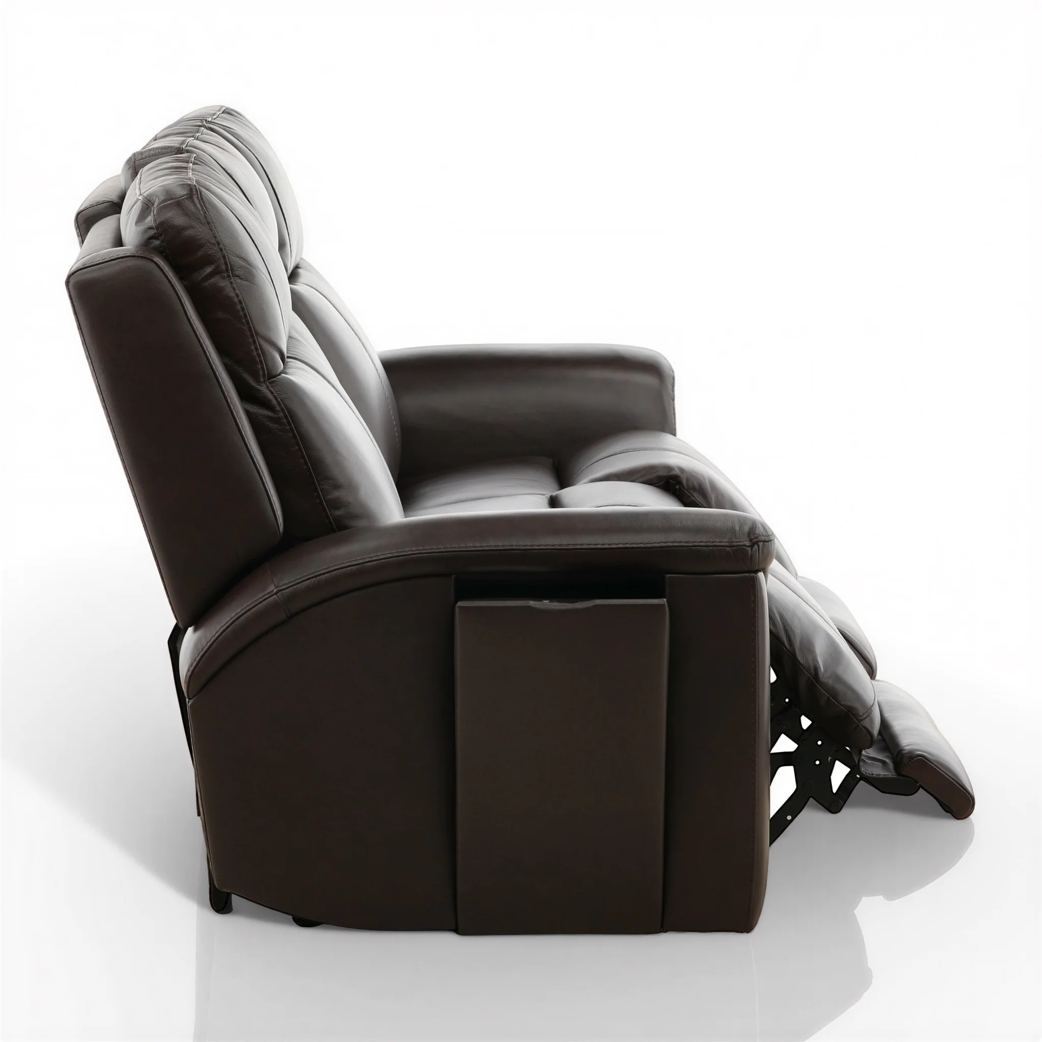Flexsteel Trey Leather Power Reclining Sofa with Drop-Down Table - Image 27
