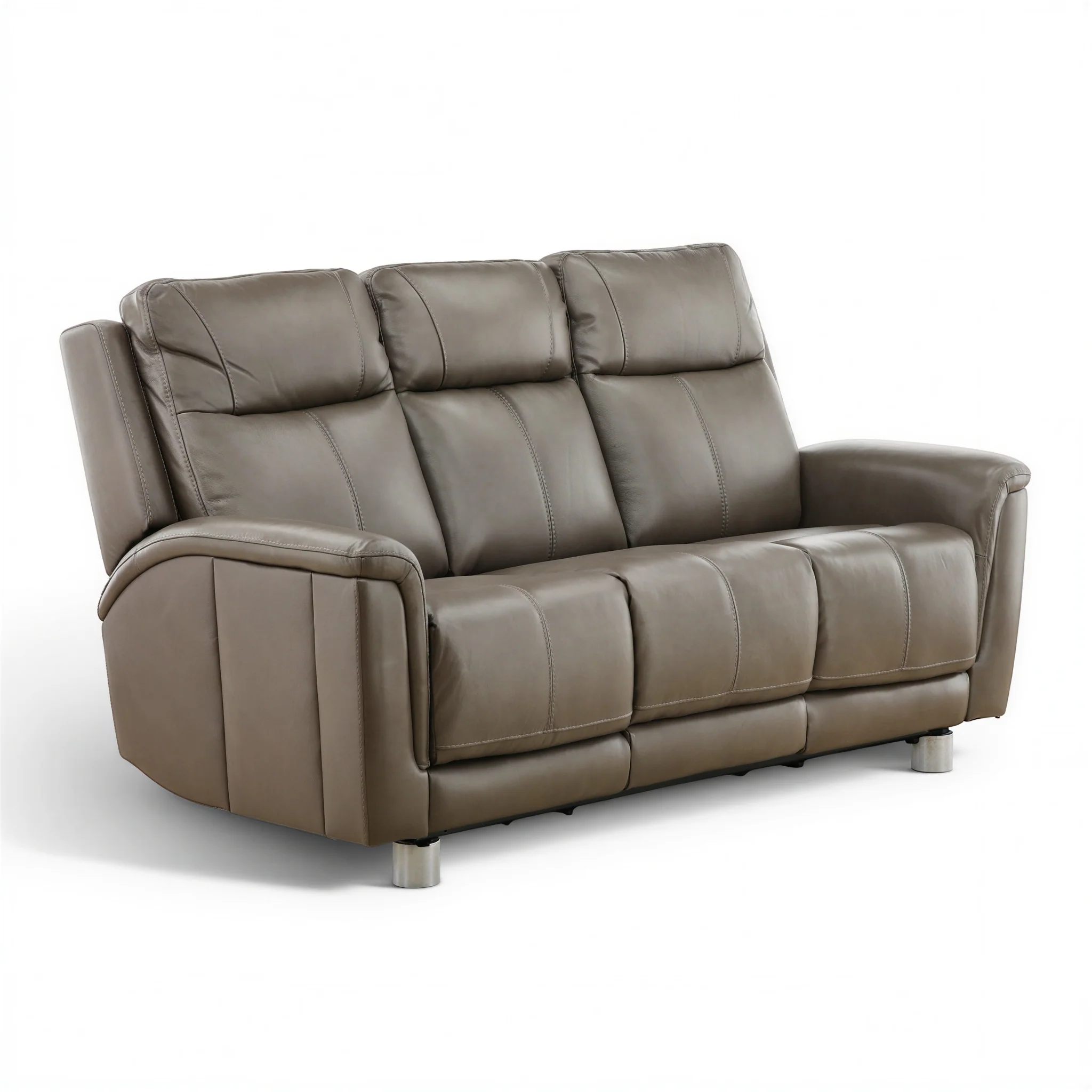 Flexsteel Trey Leather Power Reclining Sofa with Drop-Down Table - Image 8