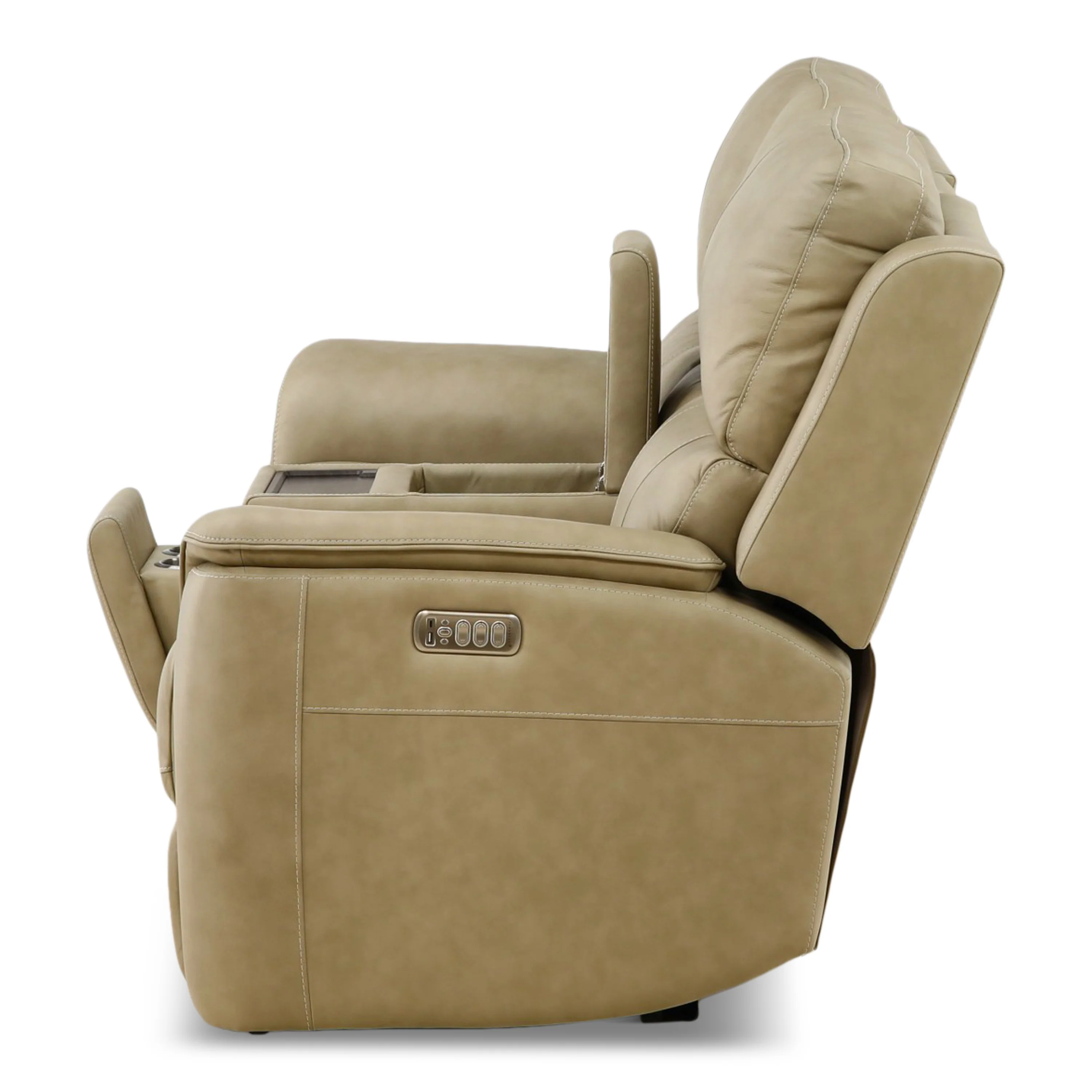 Flexsteel Karson Leather Power Reclining Console Loveseat - Image 37