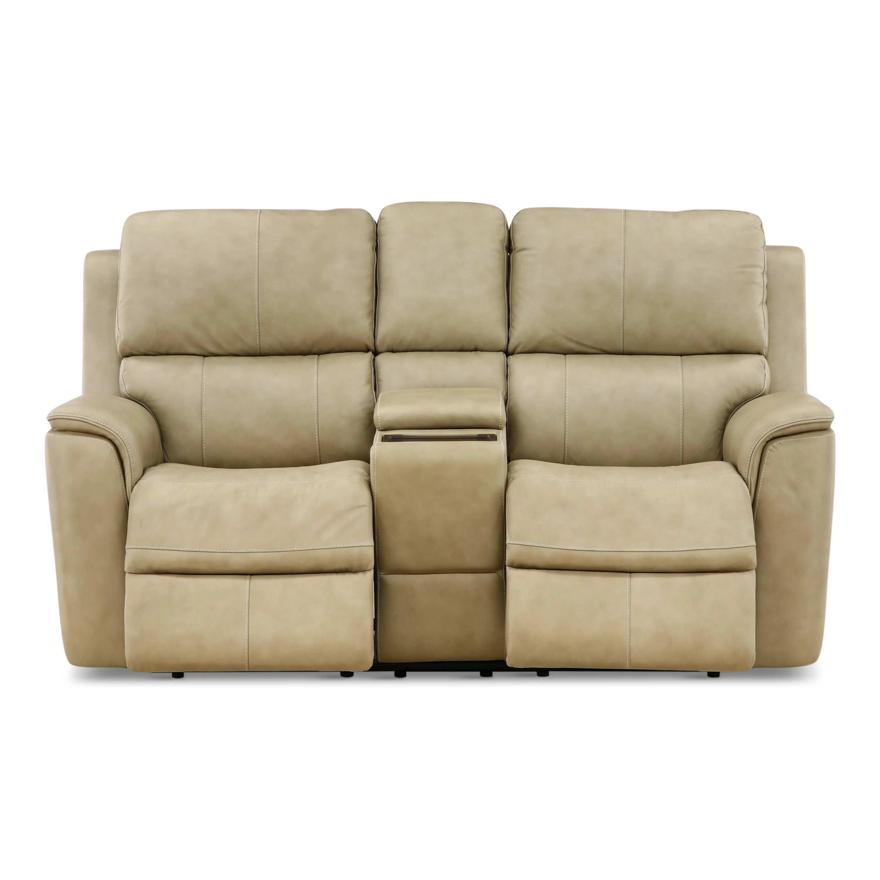 Flexsteel Karson Leather Power Reclining Console Loveseat - Image 40