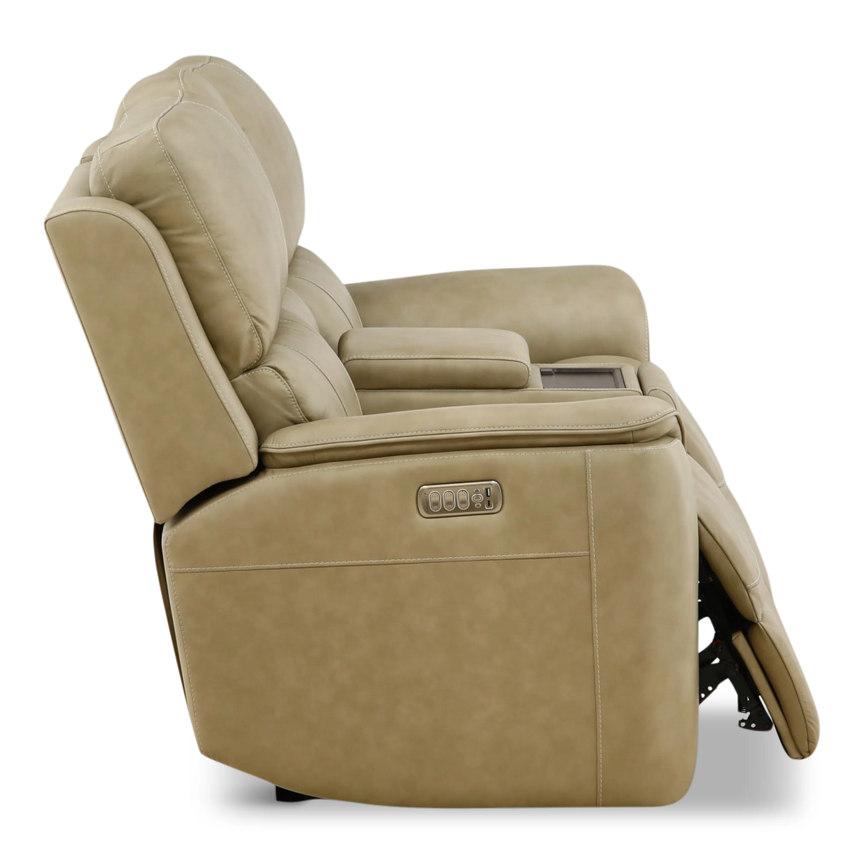 Flexsteel Karson Leather Power Reclining Console Loveseat - Image 44