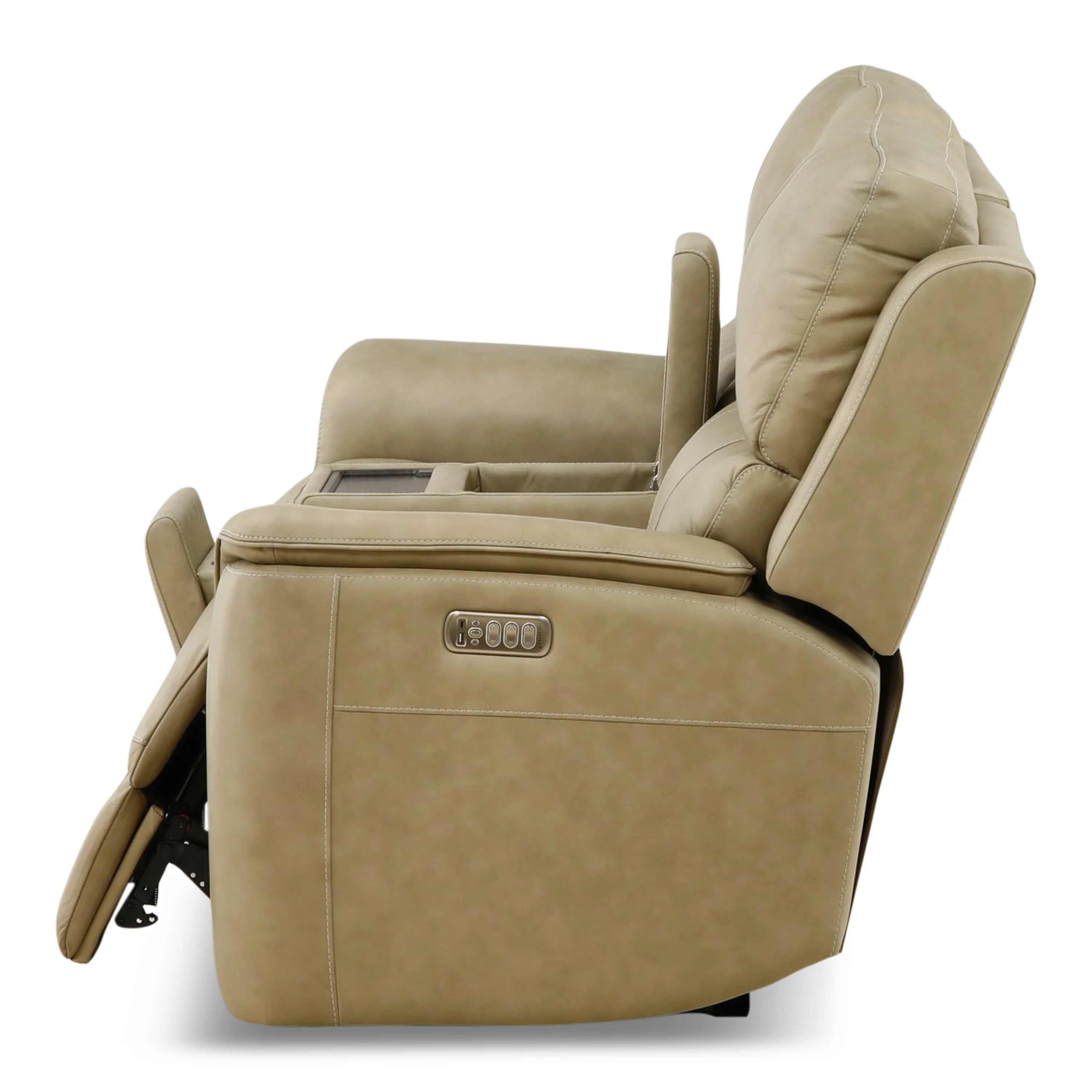Flexsteel Karson Leather Power Reclining Console Loveseat - Image 48