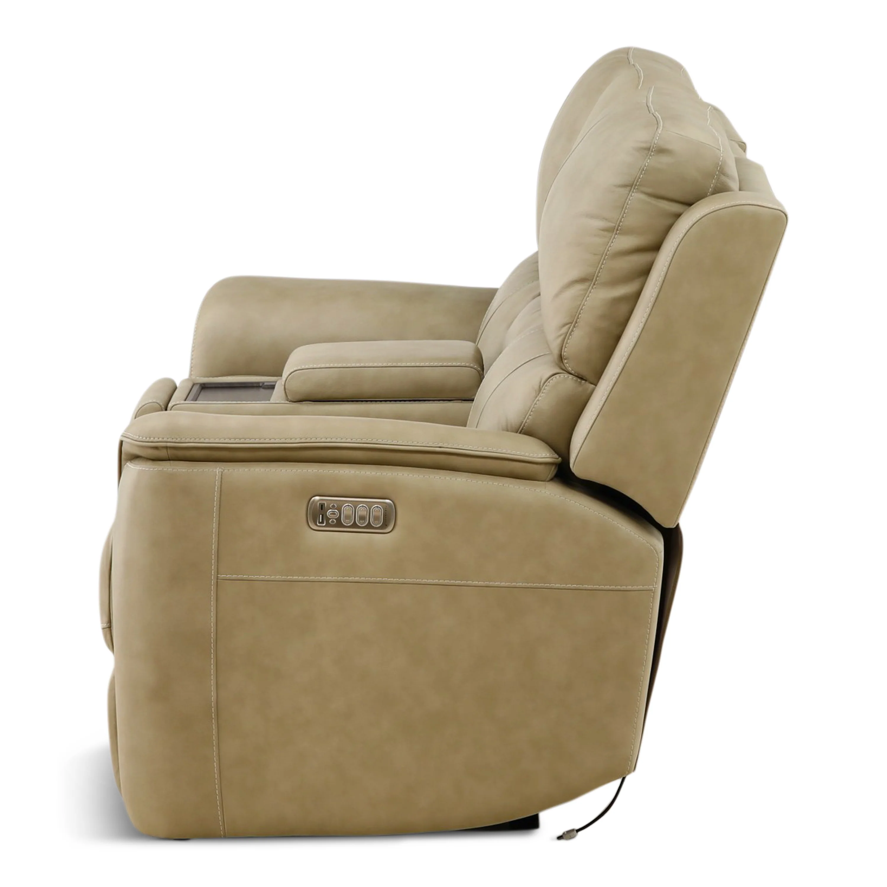 Flexsteel Karson Leather Power Reclining Console Loveseat - Image 52