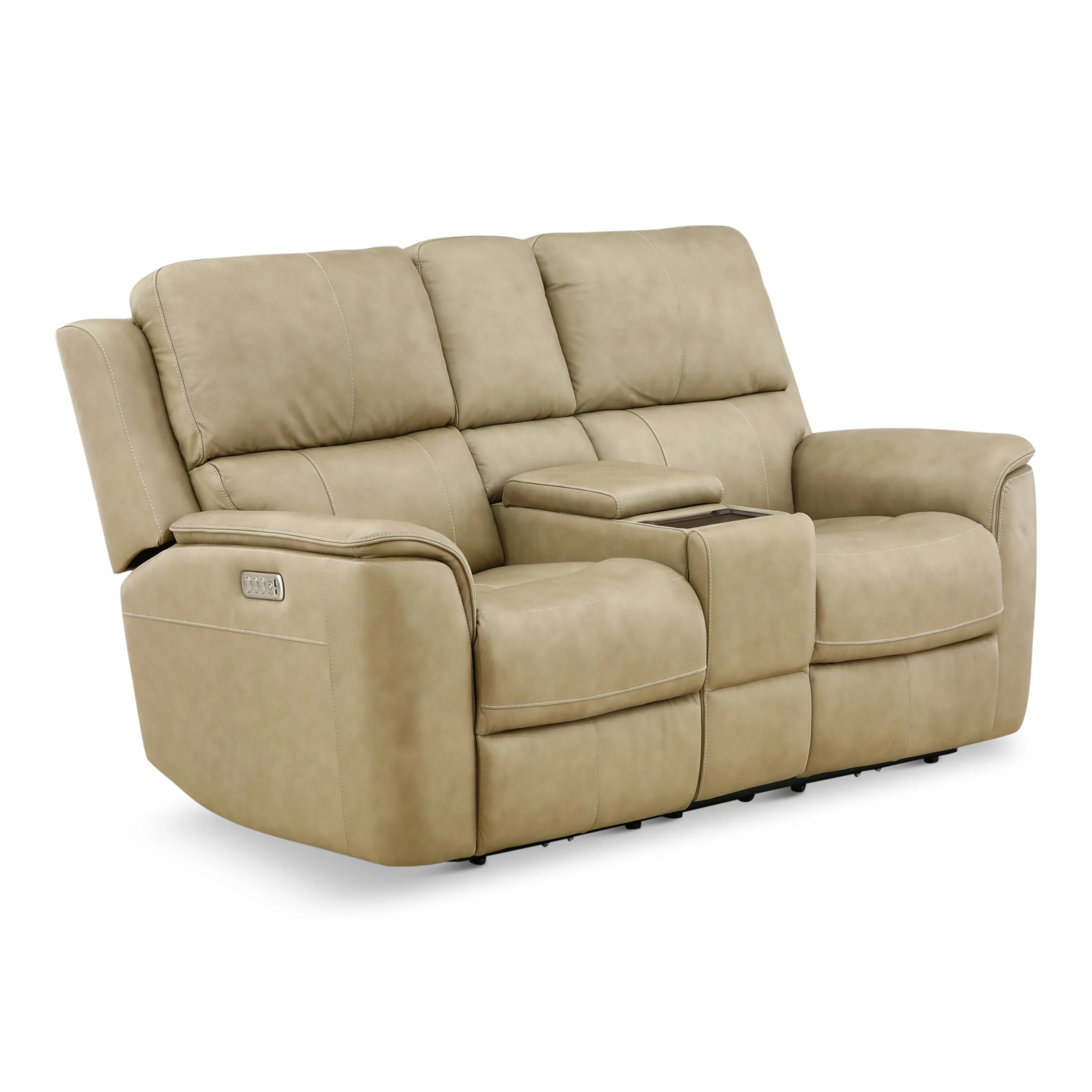 Flexsteel Karson Leather Power Reclining Console Loveseat - Image 55