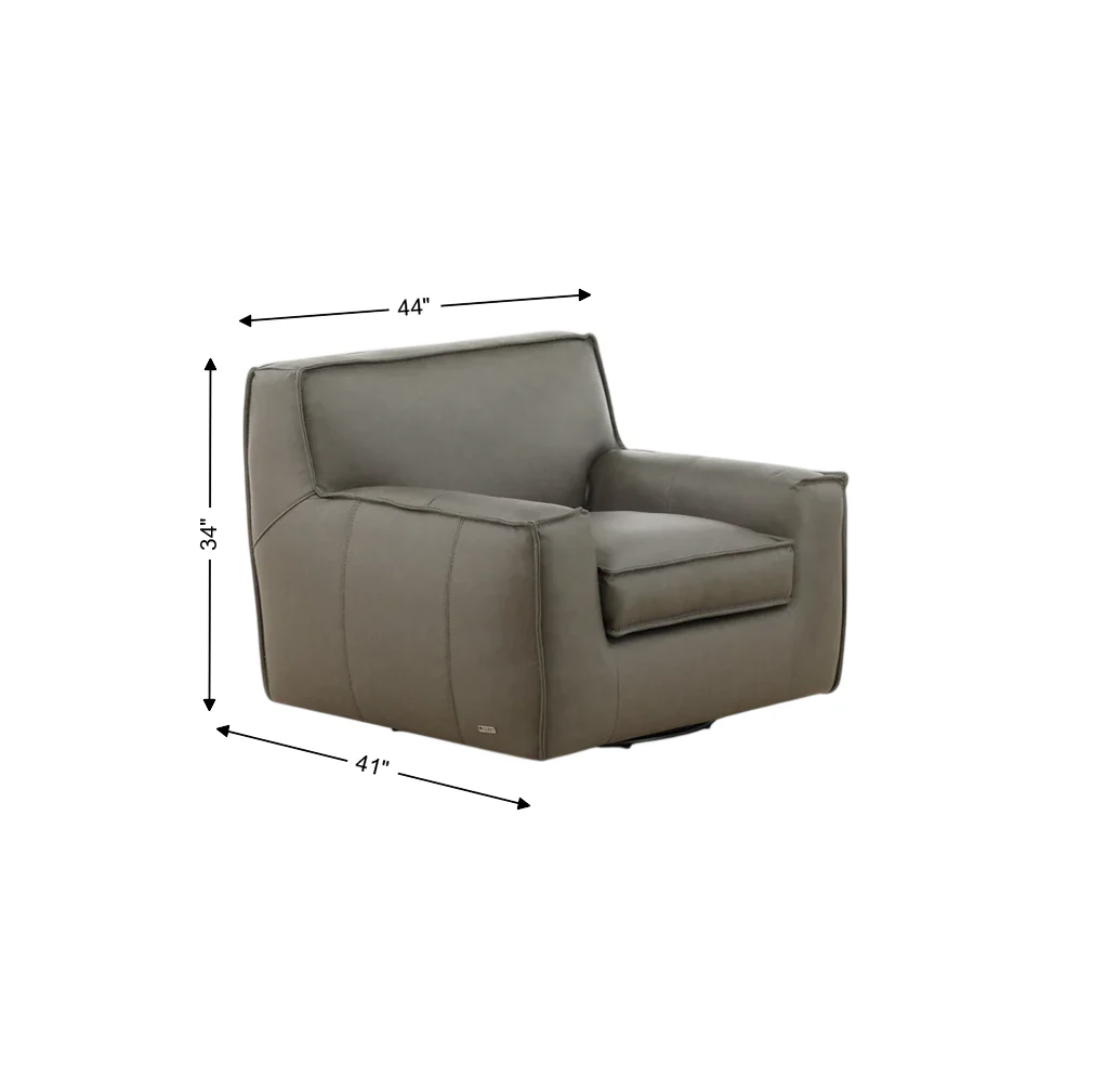 Cohen Leather Swivel Chair - Image 3