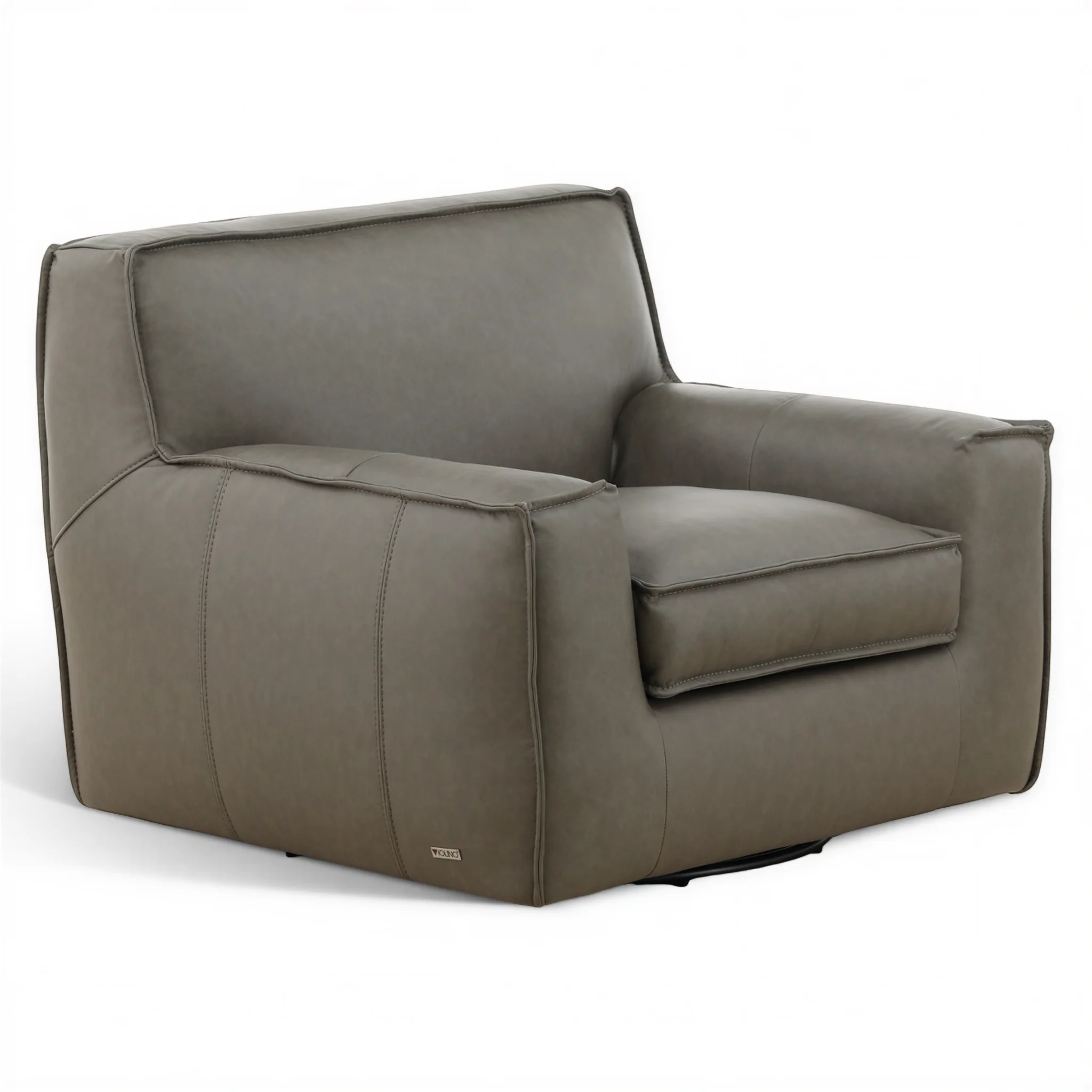 Cohen Leather Swivel Chair - Image 4