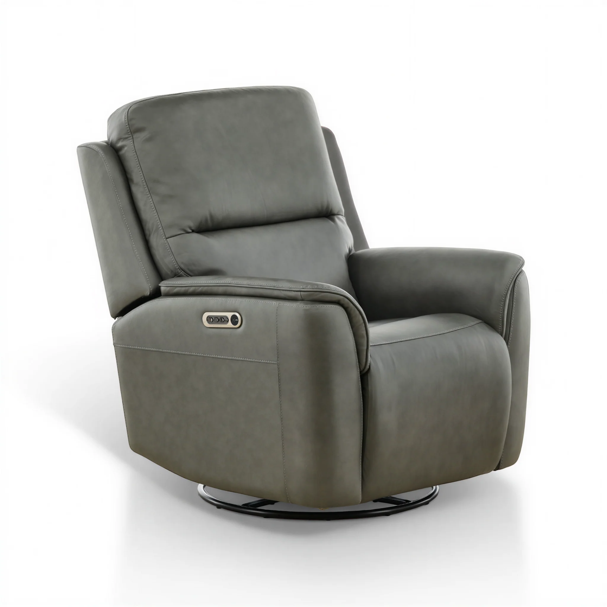 Flexsteel Grayson Leather Swivel Glider Recliner - Image 4