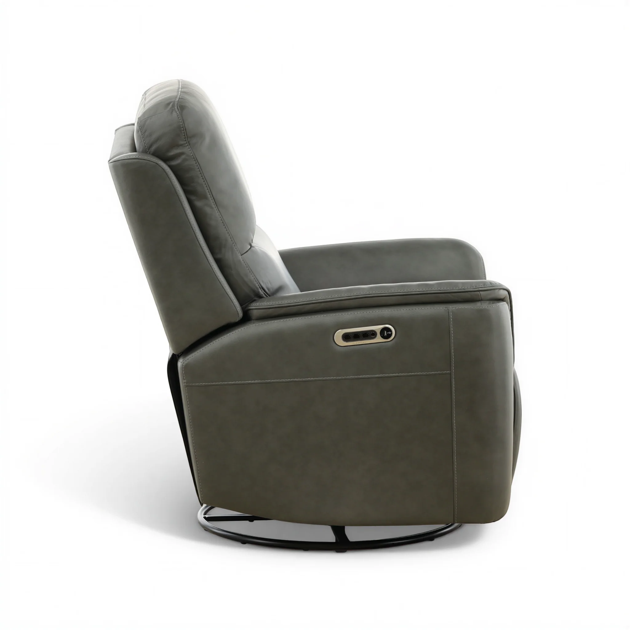 Flexsteel Grayson Leather Swivel Glider Recliner - Image 6
