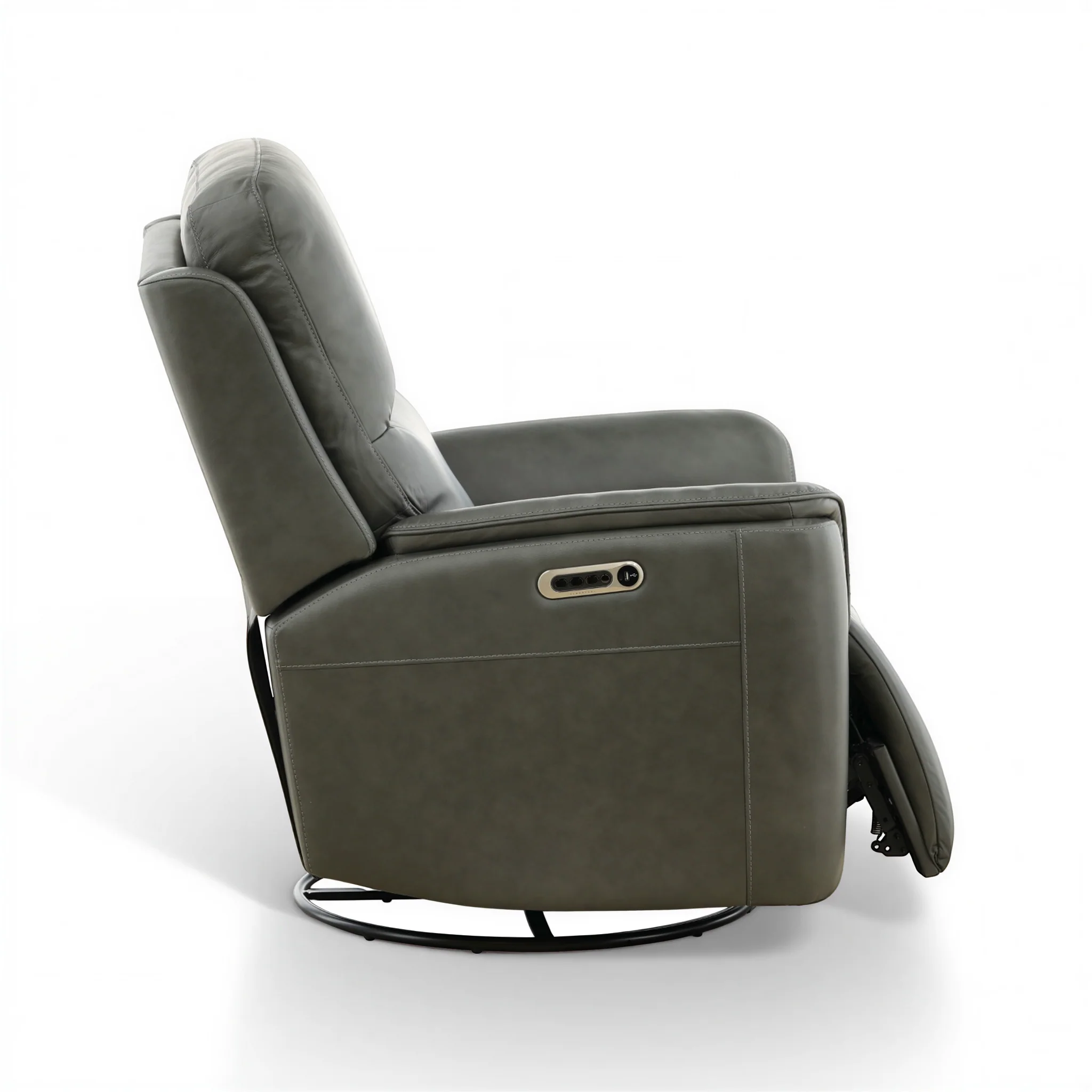 Flexsteel Grayson Leather Swivel Glider Recliner - Image 7