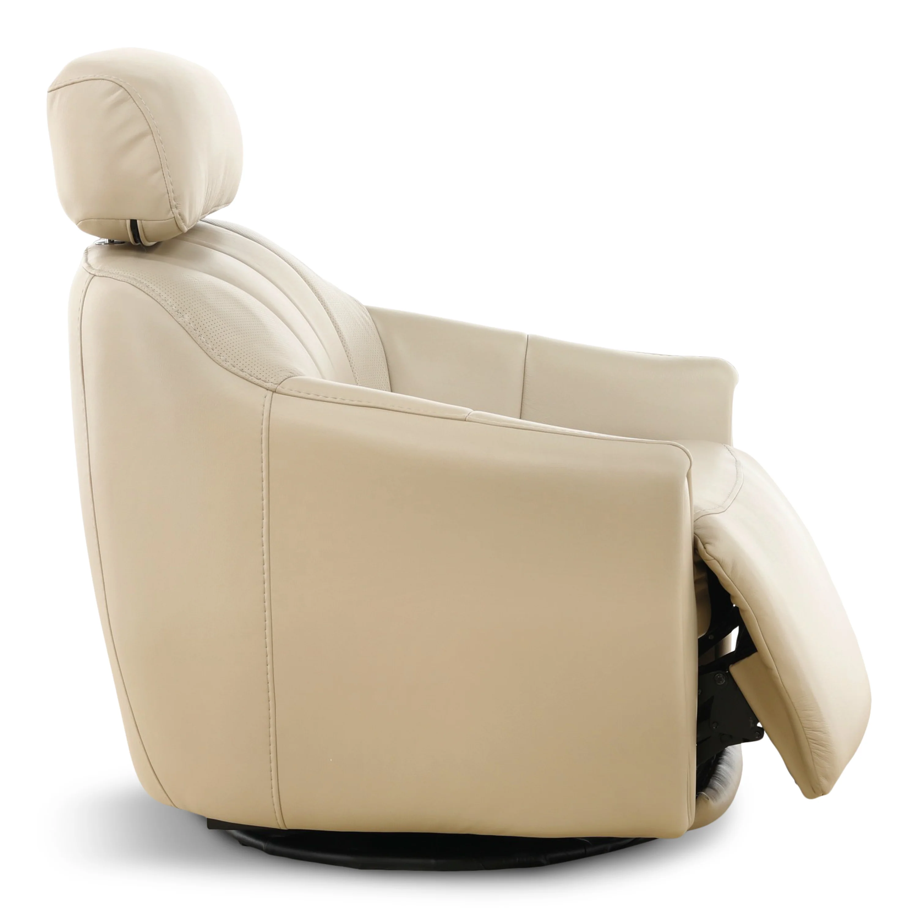 Warren Leather Swivel Power Recliner - Image 12