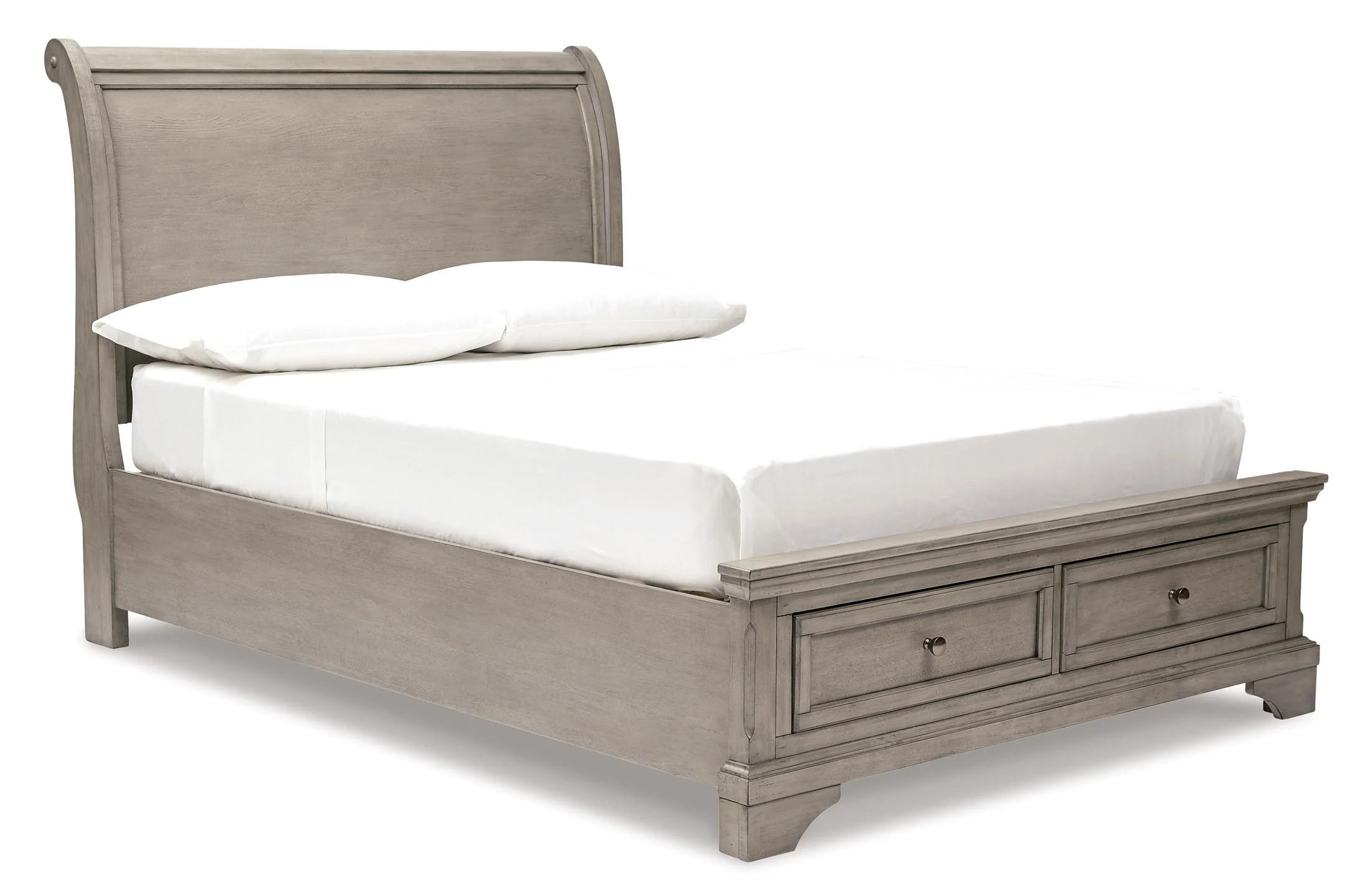 Lettner California King Sleigh Bed with 2 Storage Drawers