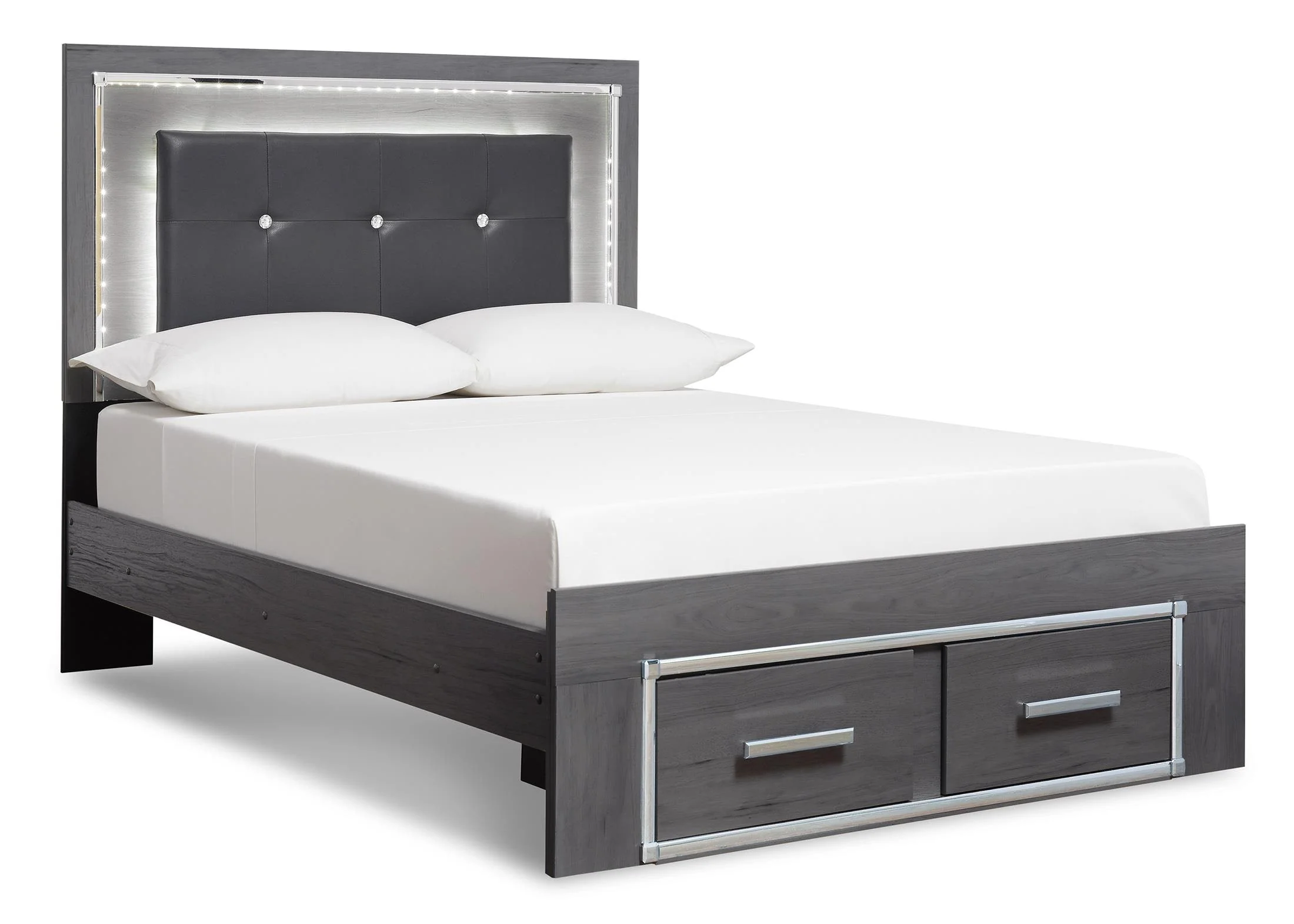Lodanna Upholstered Panel Bed with 2 Storage Drawers - Image 8