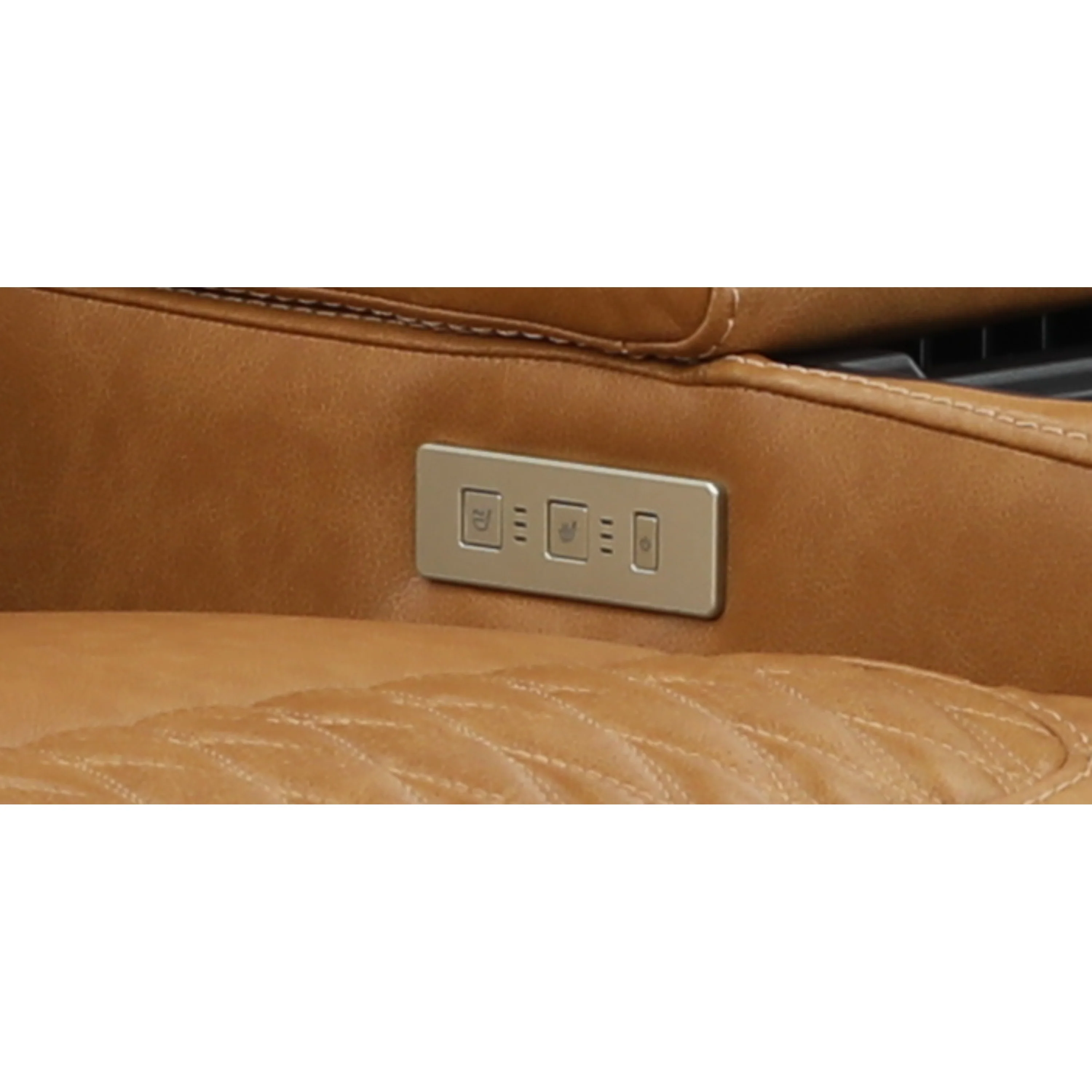 Denton Leather Power Reclining Home Theater Console Loveseat - Image 19