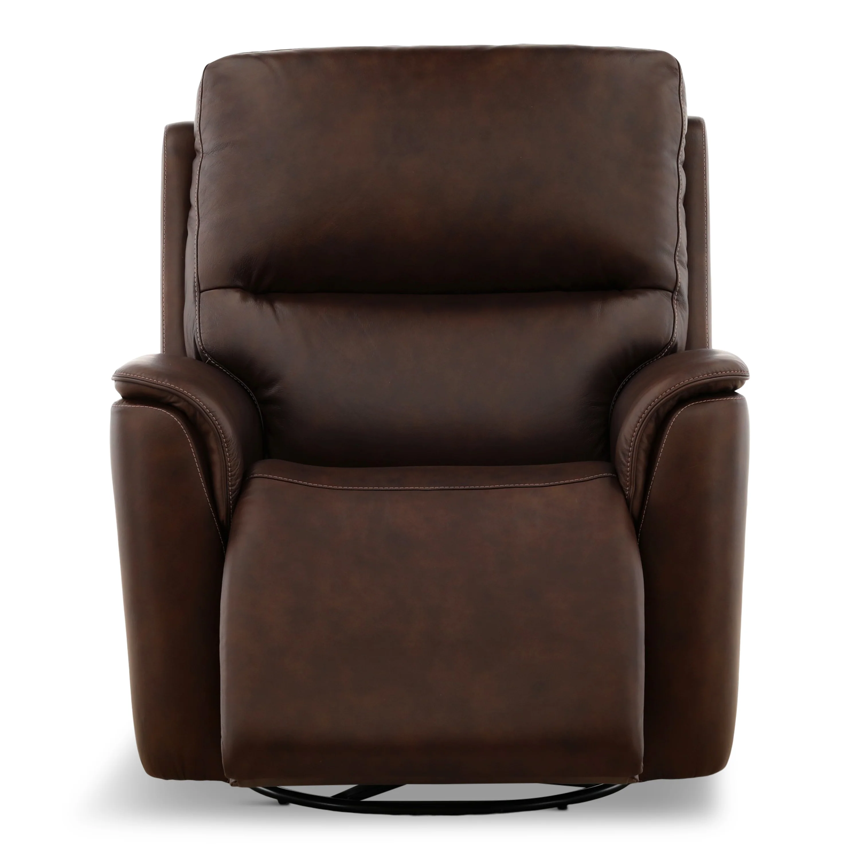 Flexsteel Karson Leather Power Swivel Glider Recliner - Image 2