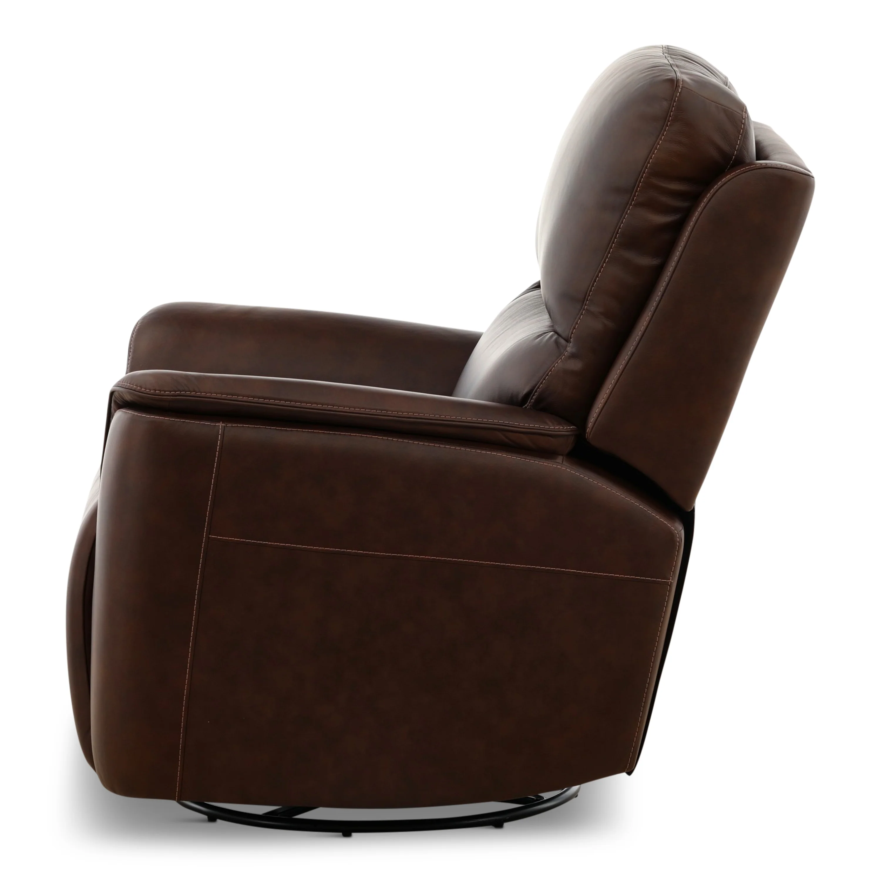 Flexsteel Karson Leather Power Swivel Glider Recliner - Image 9