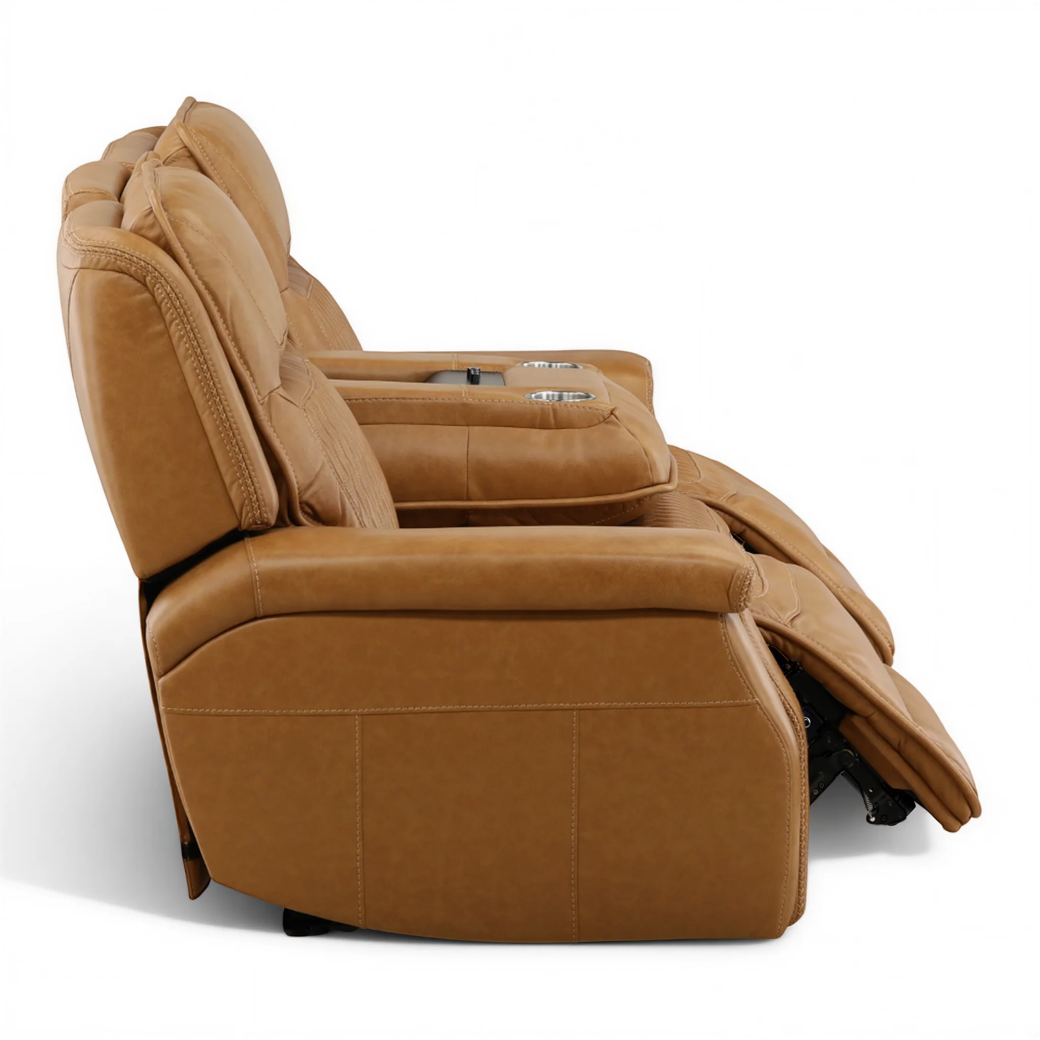 Denton Leather Power Reclining Home Theater Sofa - Image 10