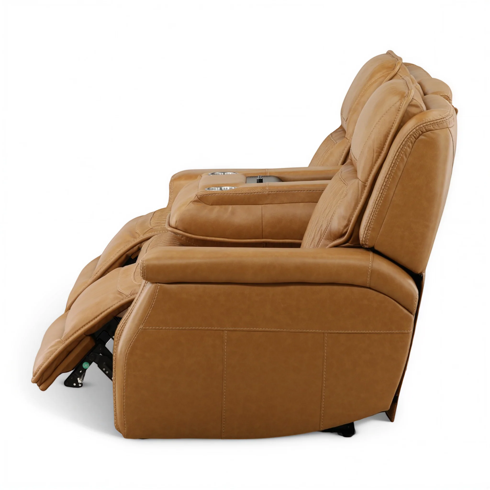 Denton Leather Power Reclining Home Theater Sofa - Image 11