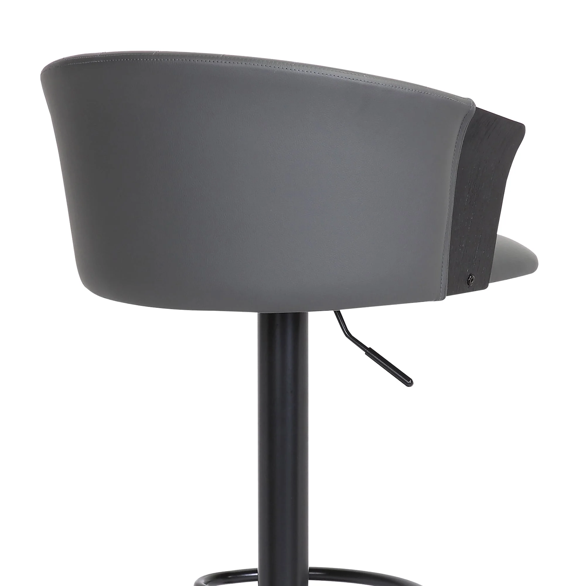 Lydia Adjustable Black Wood Bar Stool - Image 7