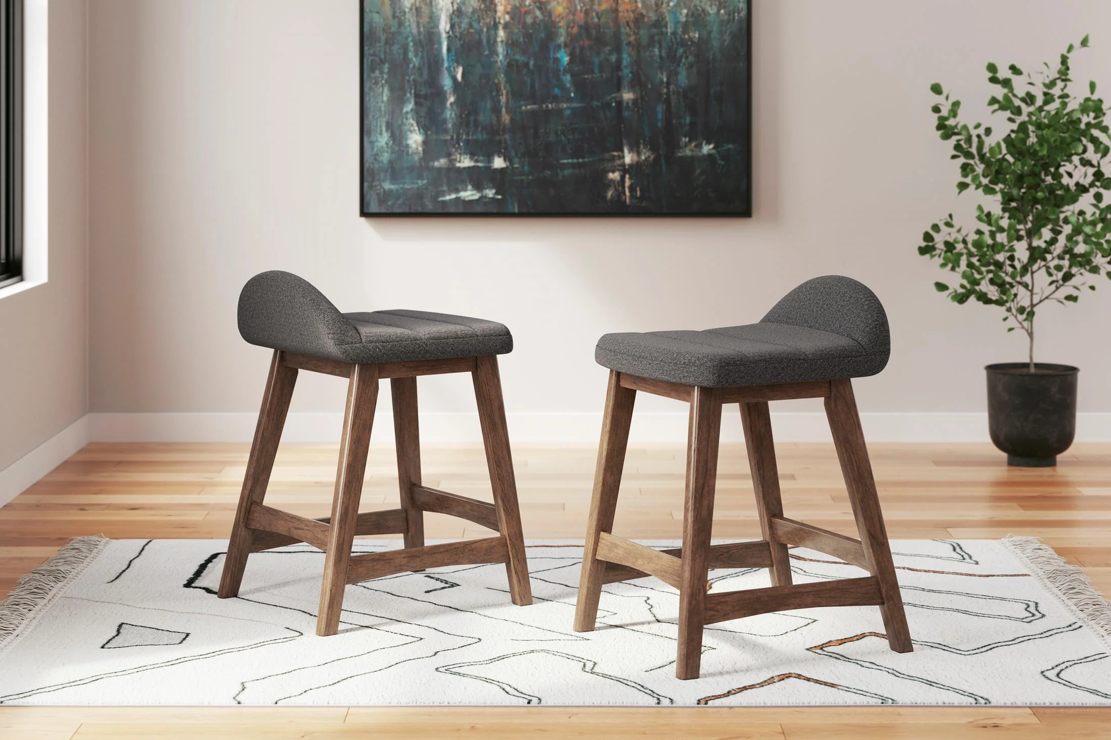 Lyncott Counter Height Bar Stool (Set of 2) - Image 11