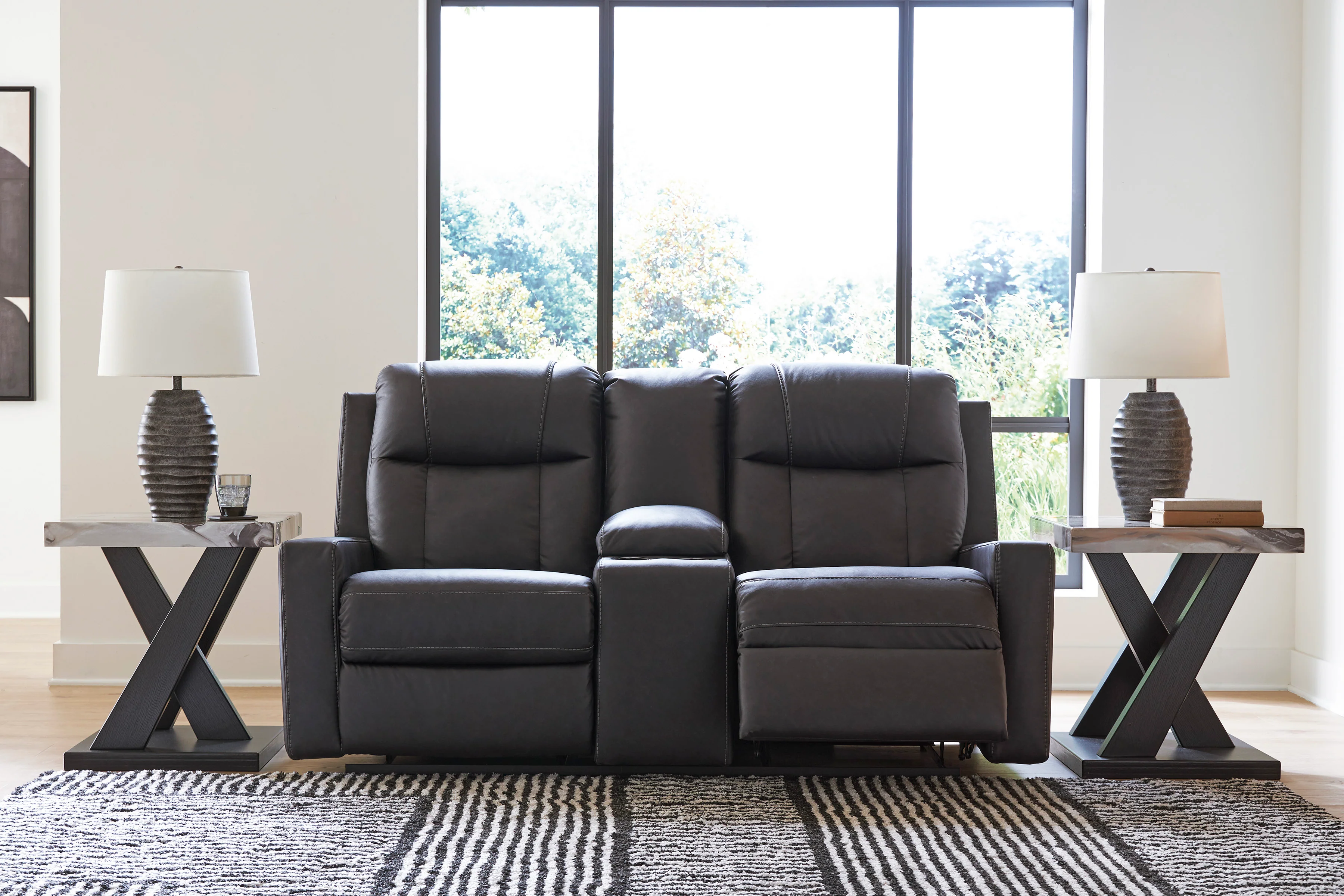 Mackmenville Double Reclining Console Loveseat