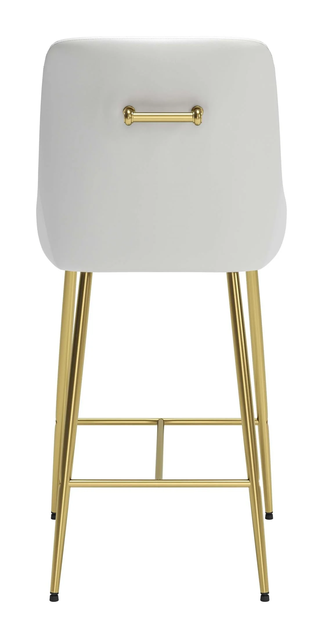 Madelaine Counter Stool White & Gold - Image 6