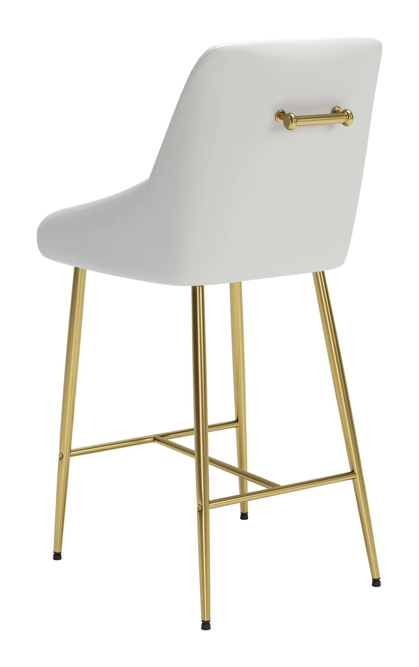Madelaine Counter Stool White & Gold - Image 7