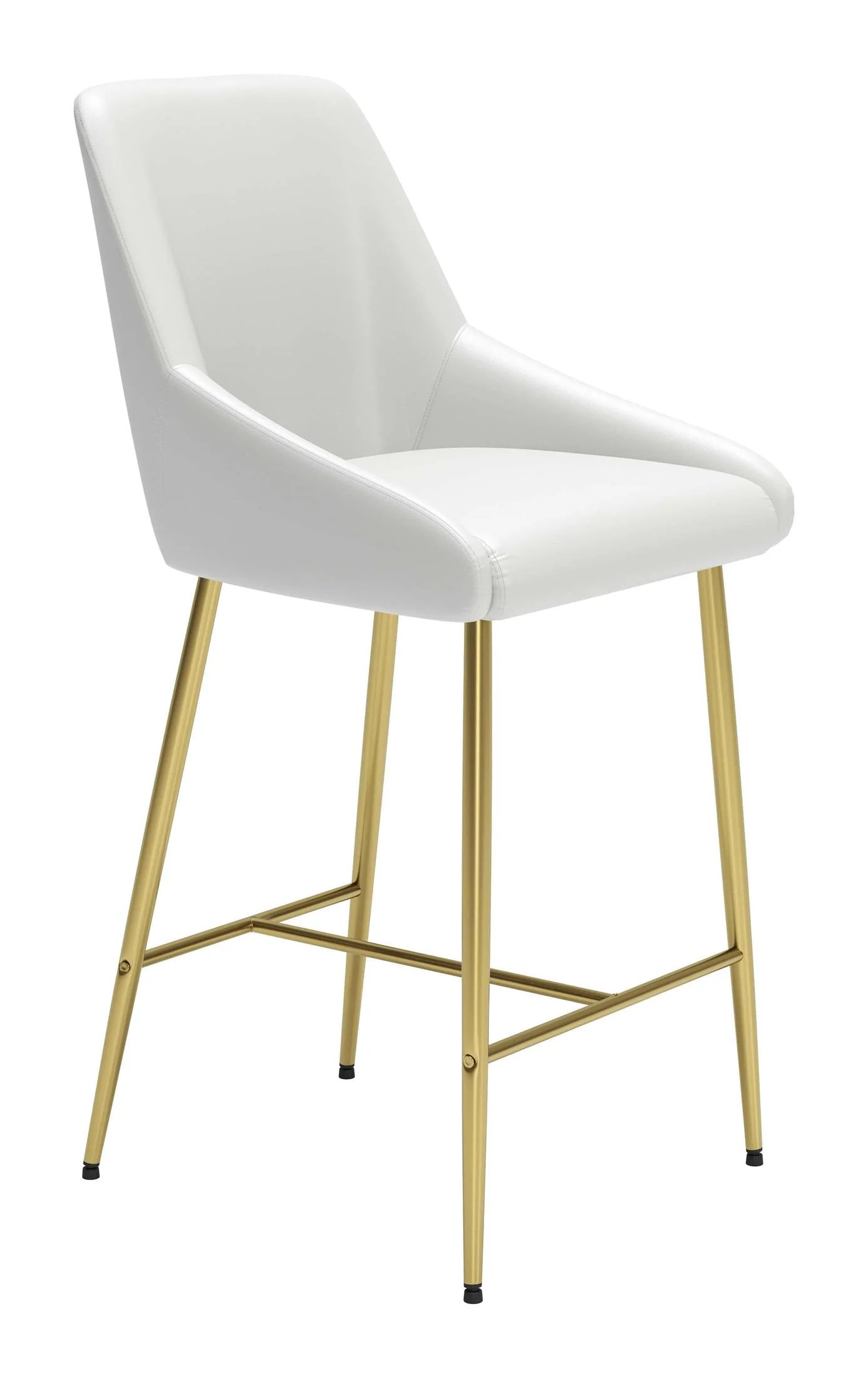 Madelaine Counter Stool White & Gold - Image 8