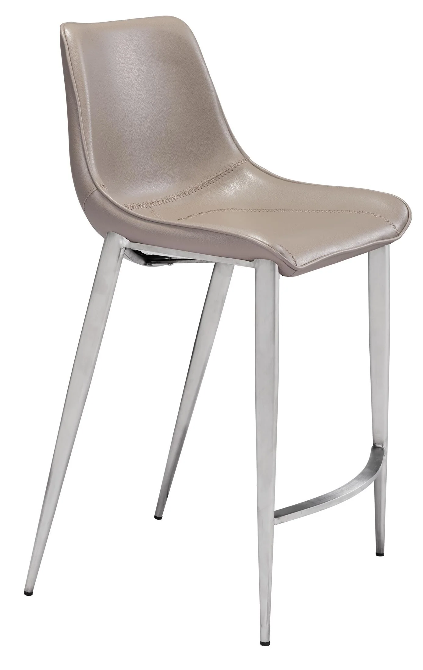 Magnus Counter Stool (Set of 2) Brown & Silver - Image 4