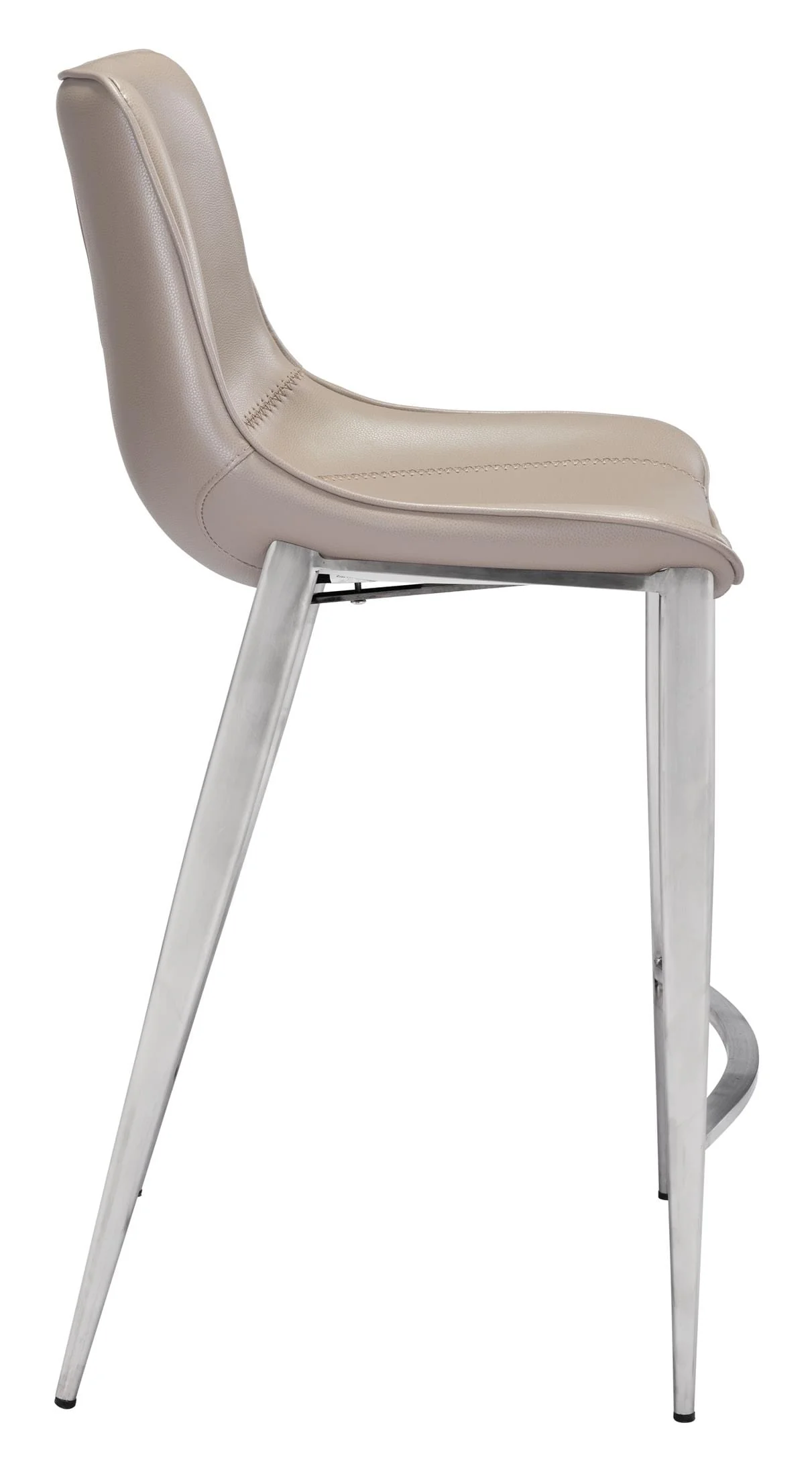 Magnus Counter Stool (Set of 2) Brown & Silver - Image 5