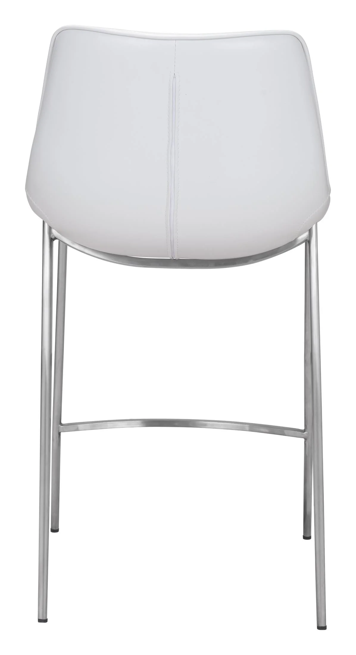 Magnus Counter Stool (Set of 2) White & Silver - Image 6
