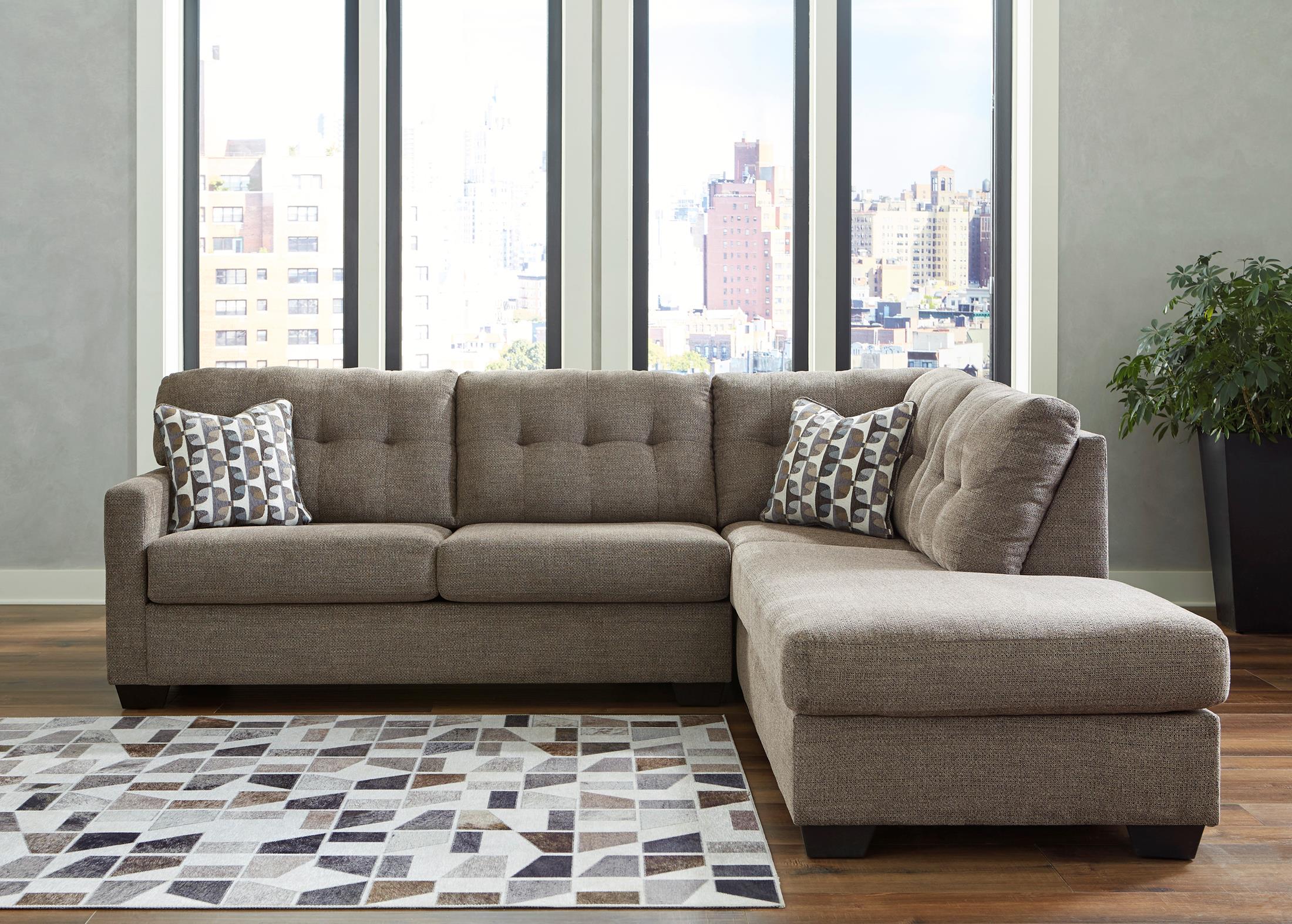 Mahoney 2-Piece Chocolate Sleeper Sectional with Chaise - Image 6