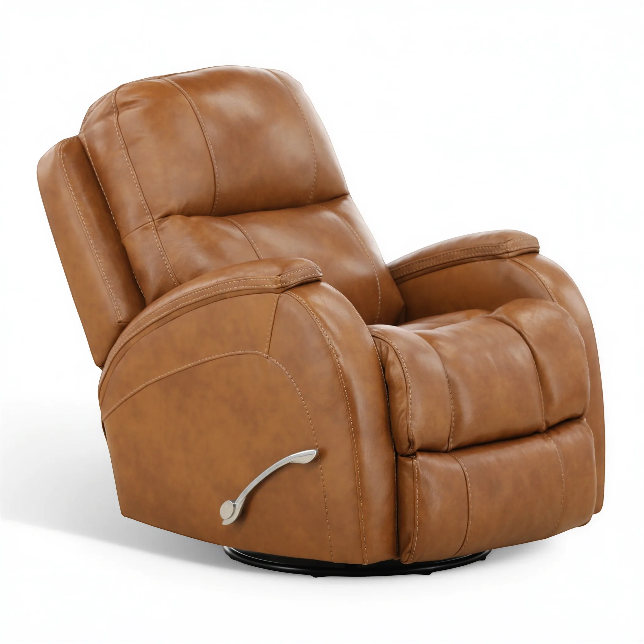 Tango Leather Swivel Glider Recliner - Image 5