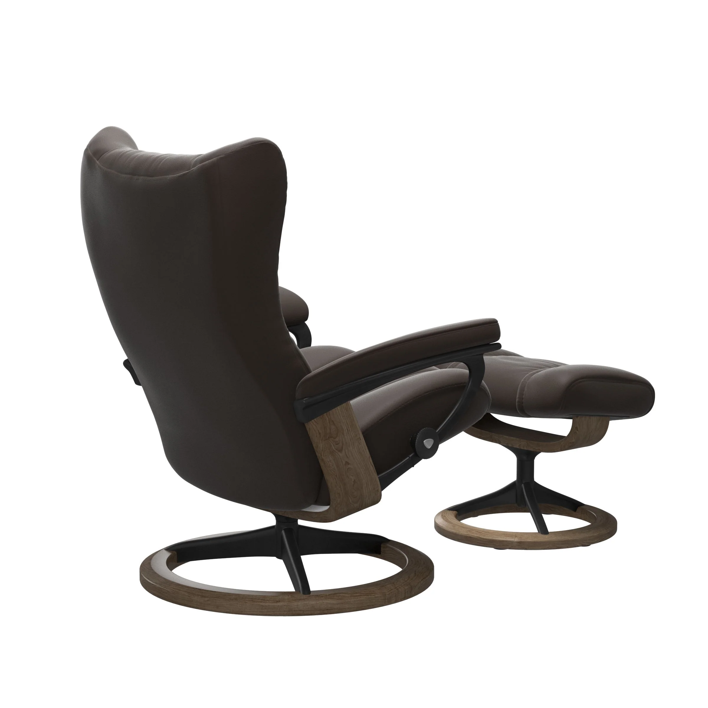 Wing Medium Signature Recliner and Ottoman - Image 2
