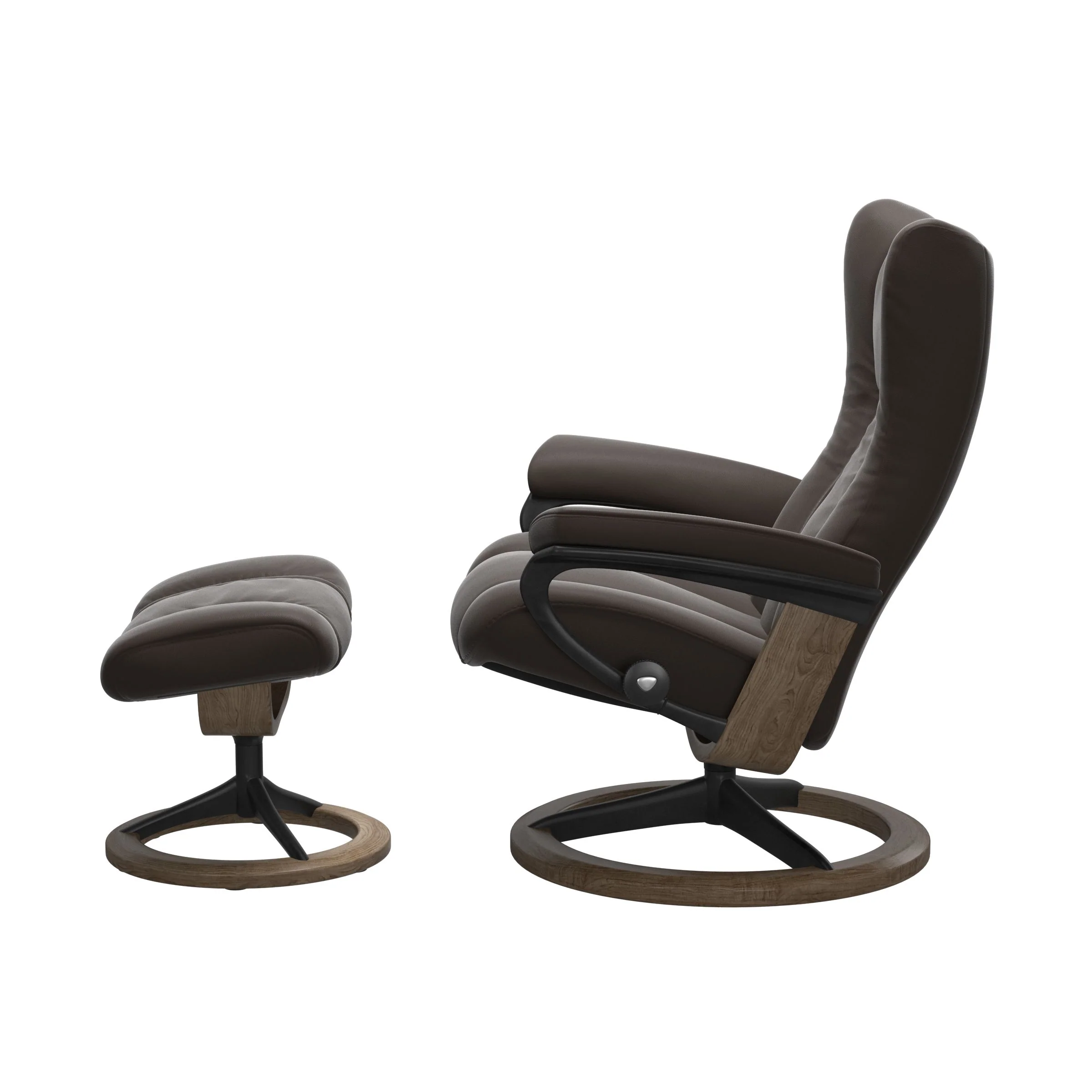 Wing Medium Signature Recliner and Ottoman - Image 3