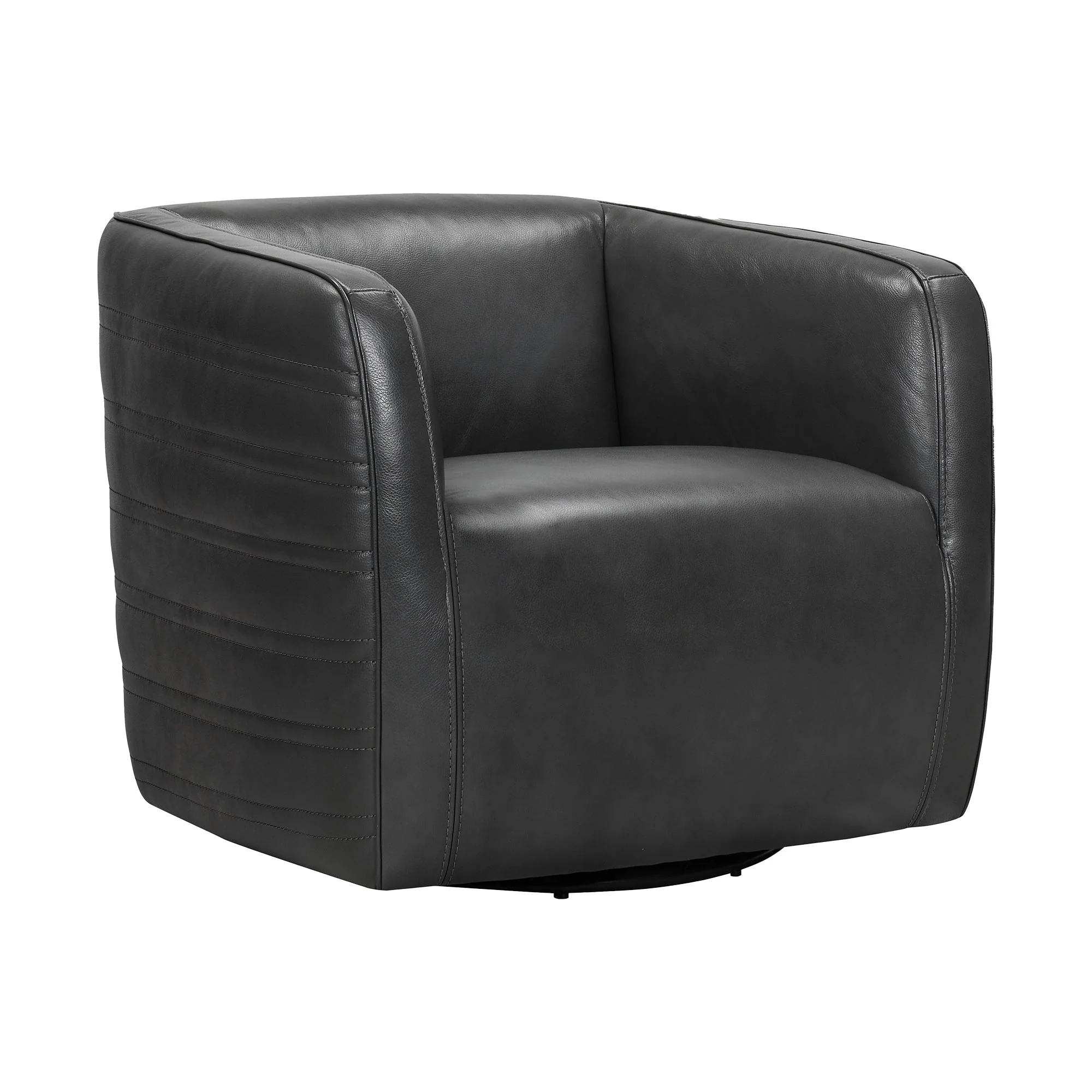 Melanie Leather Swivel Chair - Image 2