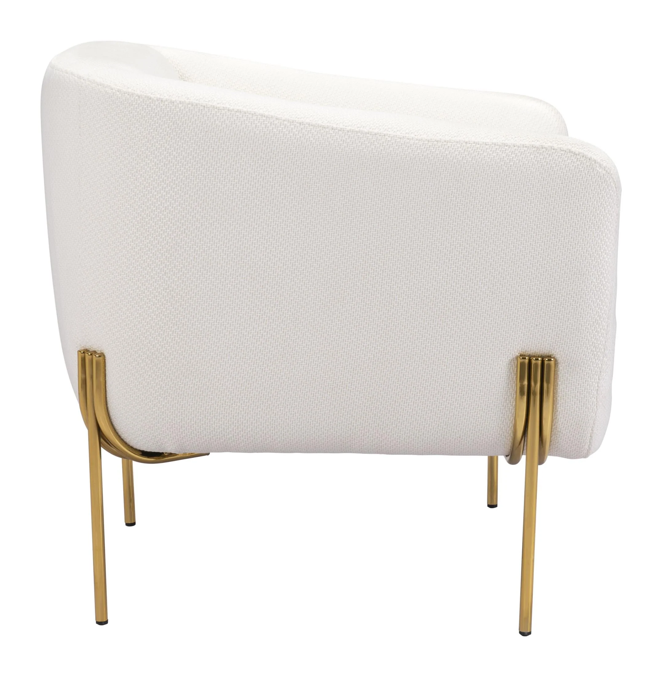 Micaela Arm Chair Ivory & Gold - Image 5