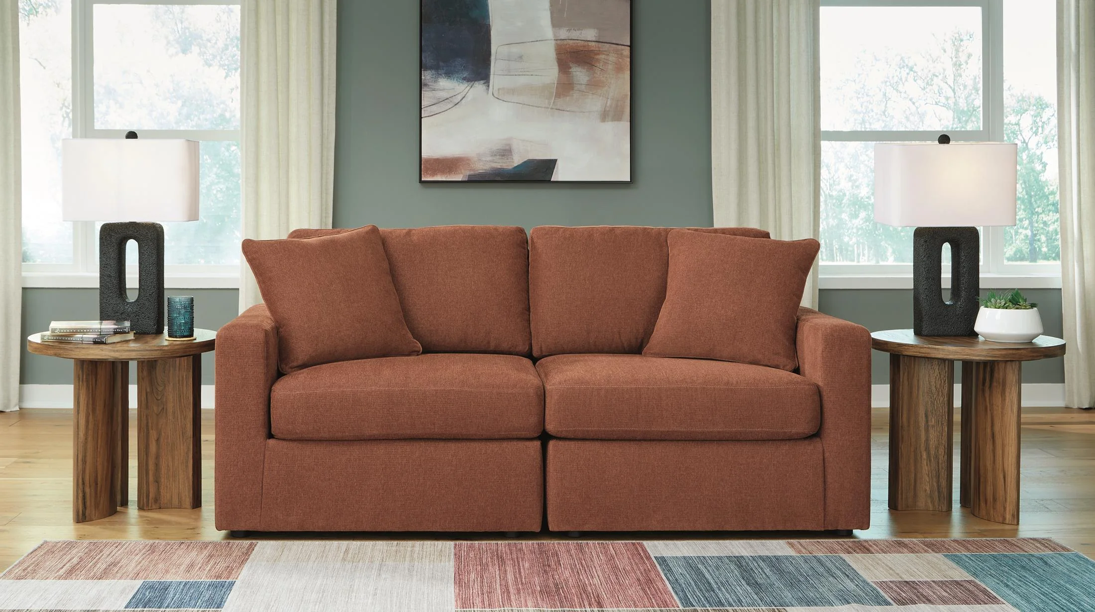 Ashley Modmax 2-Piece Modular Next-Gen Nuvella™ Performance Fabric Loveseat - Image 2