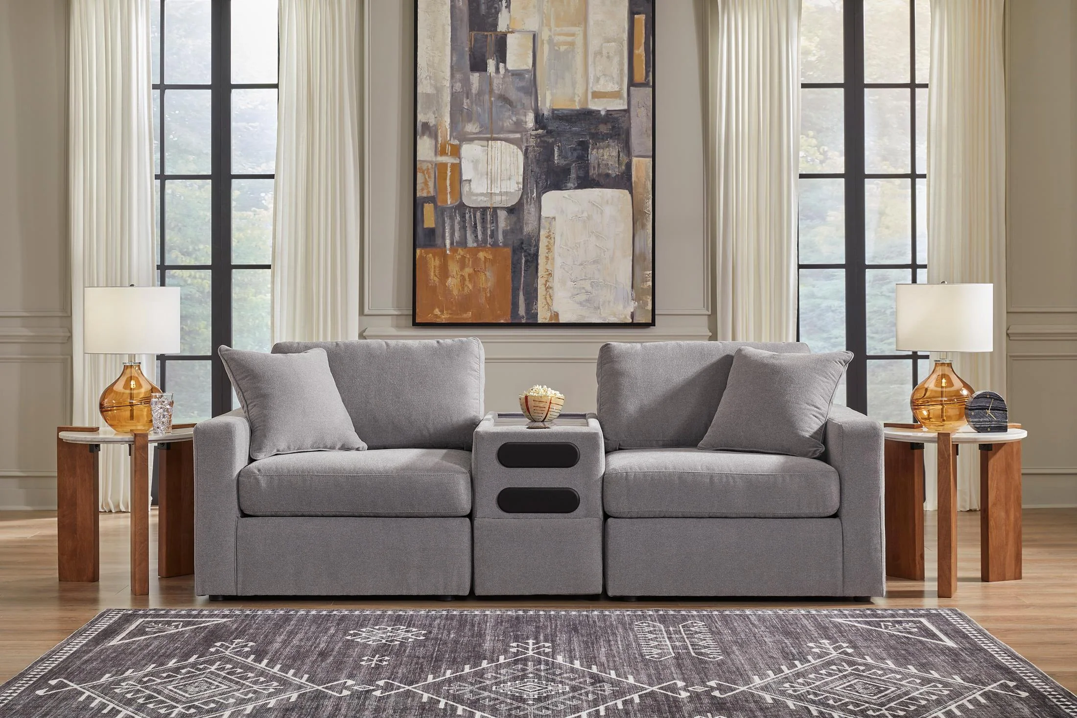 Modmax 3-Piece Loveseat with Audio Console - Image 7