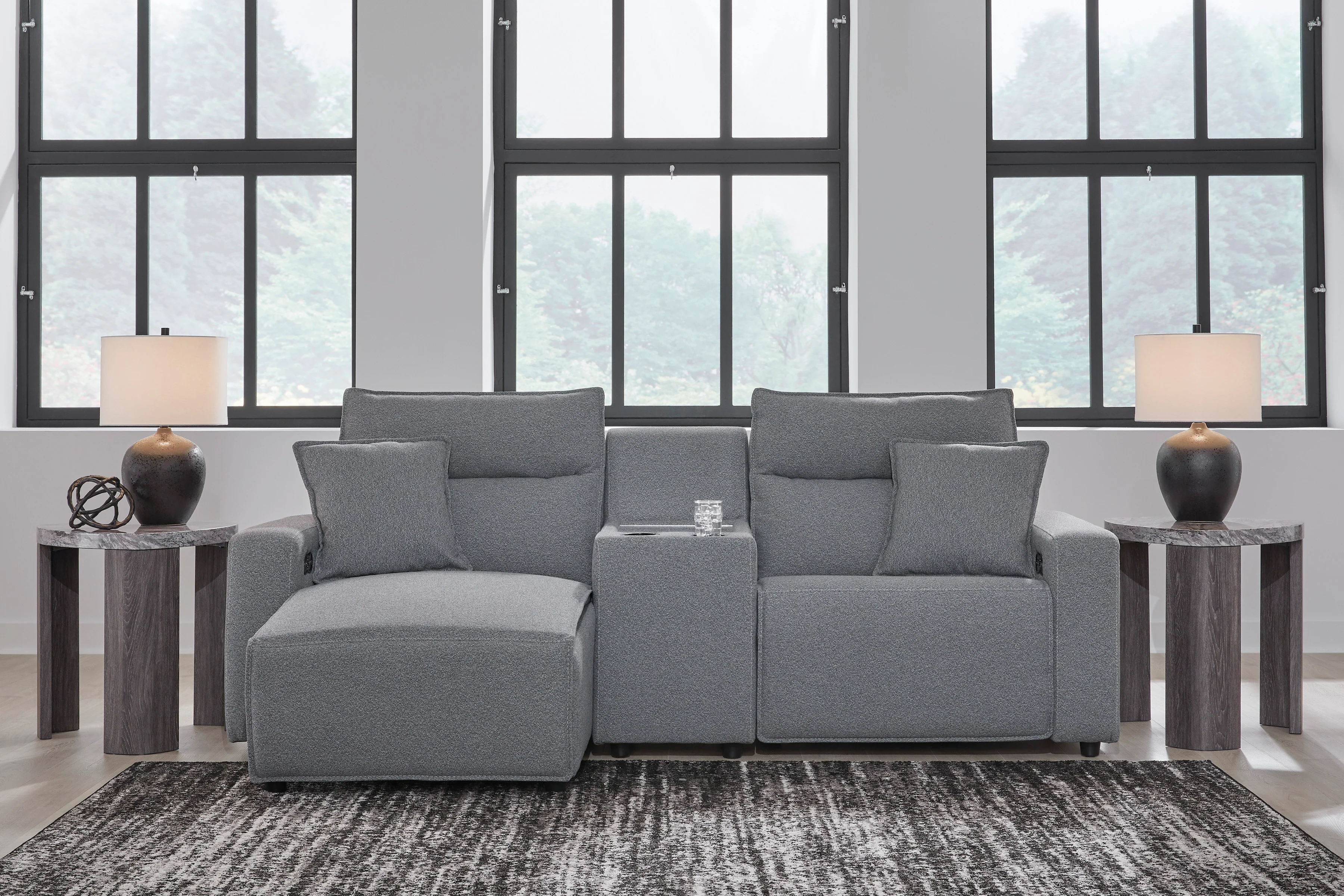 Ashley ModMax II 3-Piece Next-Gen Nuvella™ Performance Fabric Dual Power Reclining Modular Sectional with Chaise and Console - Image 2