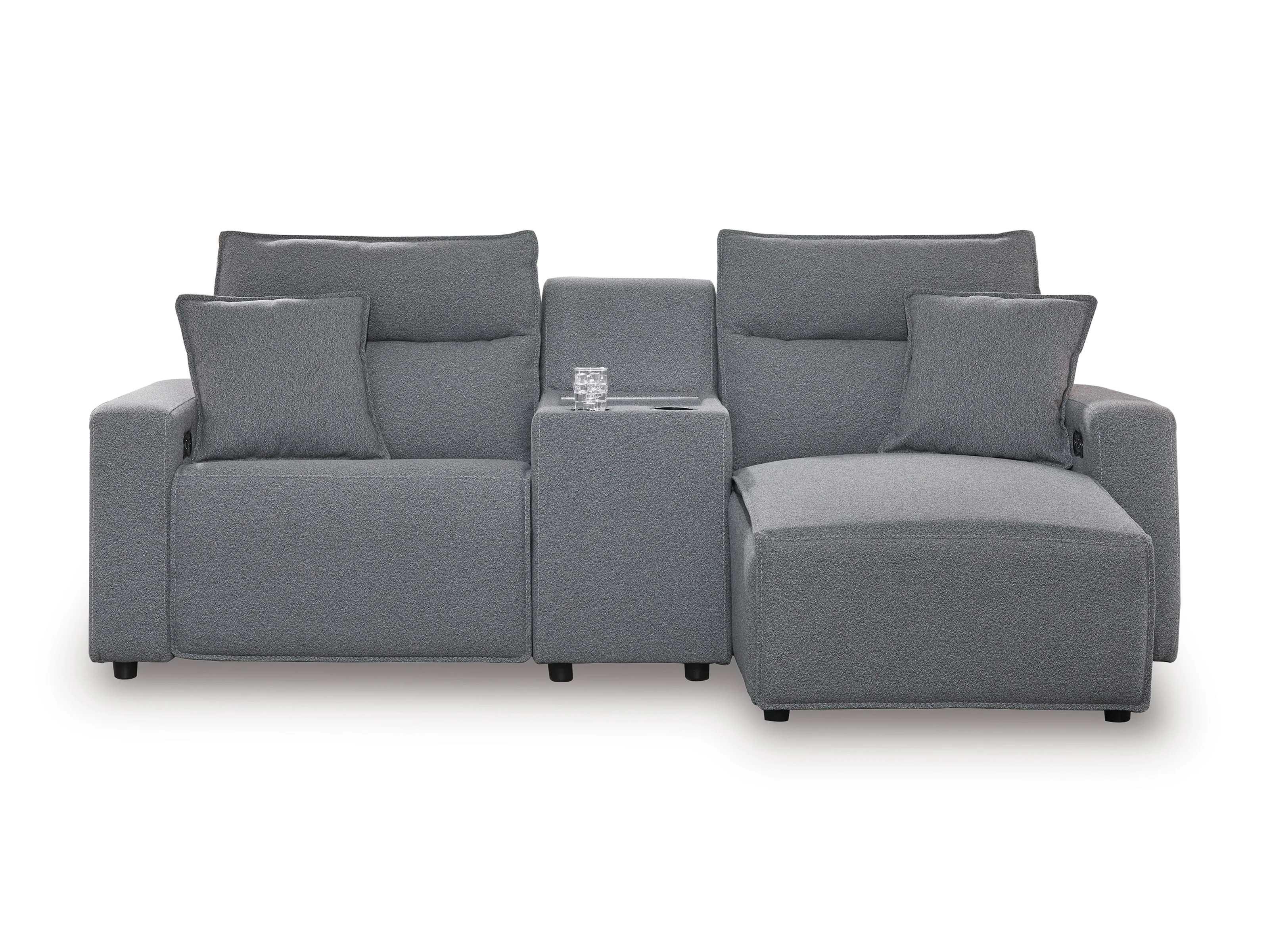 Ashley ModMax II 3-Piece Next-Gen Nuvella™ Performance Fabric Dual Power Reclining Modular Sectional with Chaise and Console - Image 3