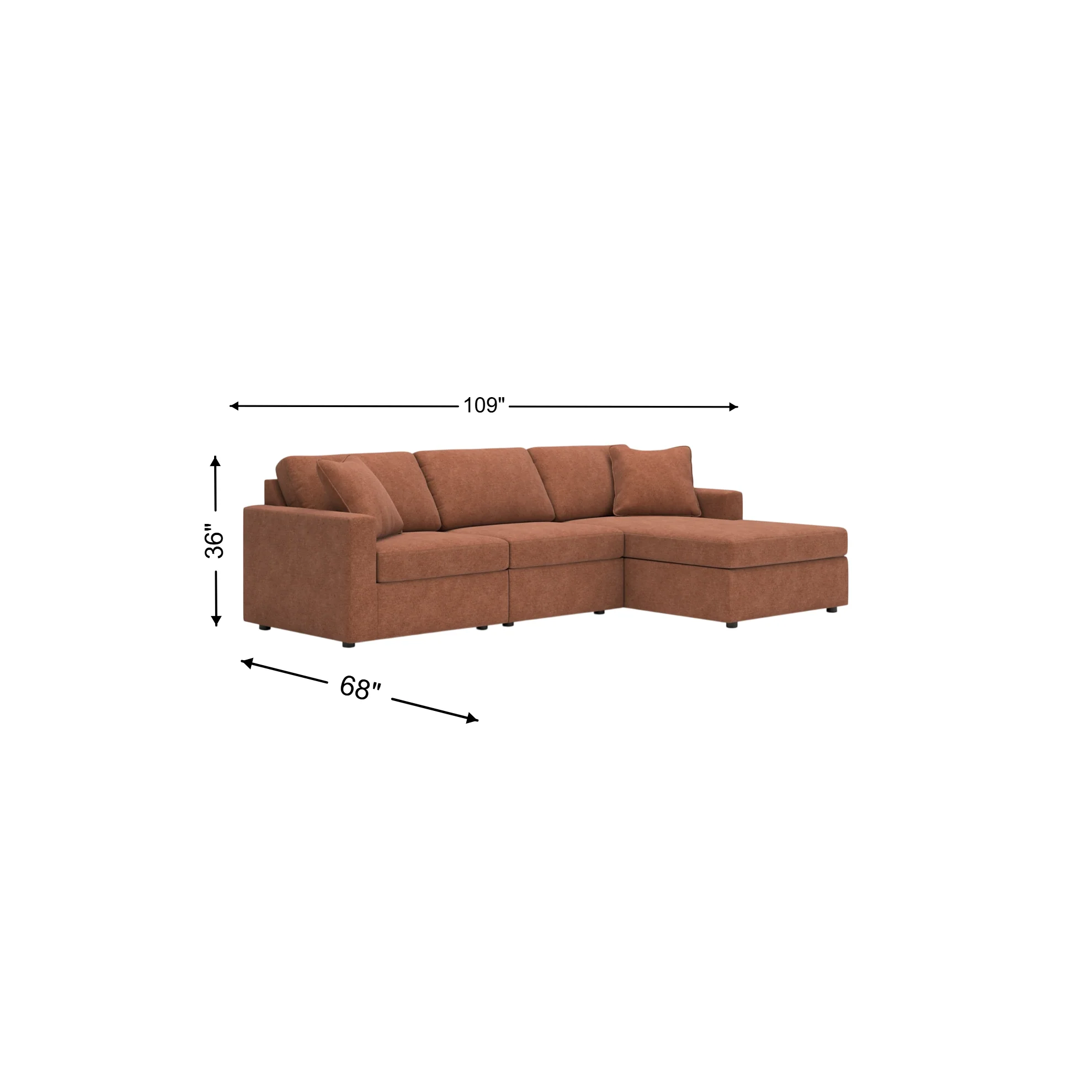 Ashley Modmax 3-Piece Next-Gen Nuvella™ Performance Fabric Modular Sofa Chaise - Image 2