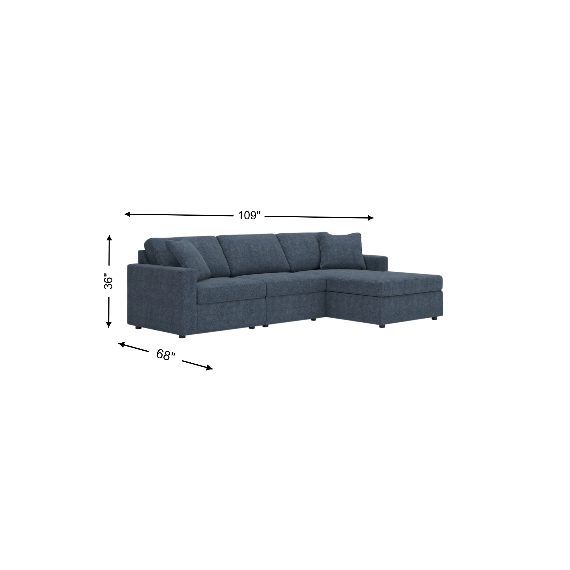 Ashley Modmax 3-Piece Next-Gen Nuvella™ Performance Fabric Modular Sofa Chaise - Image 7