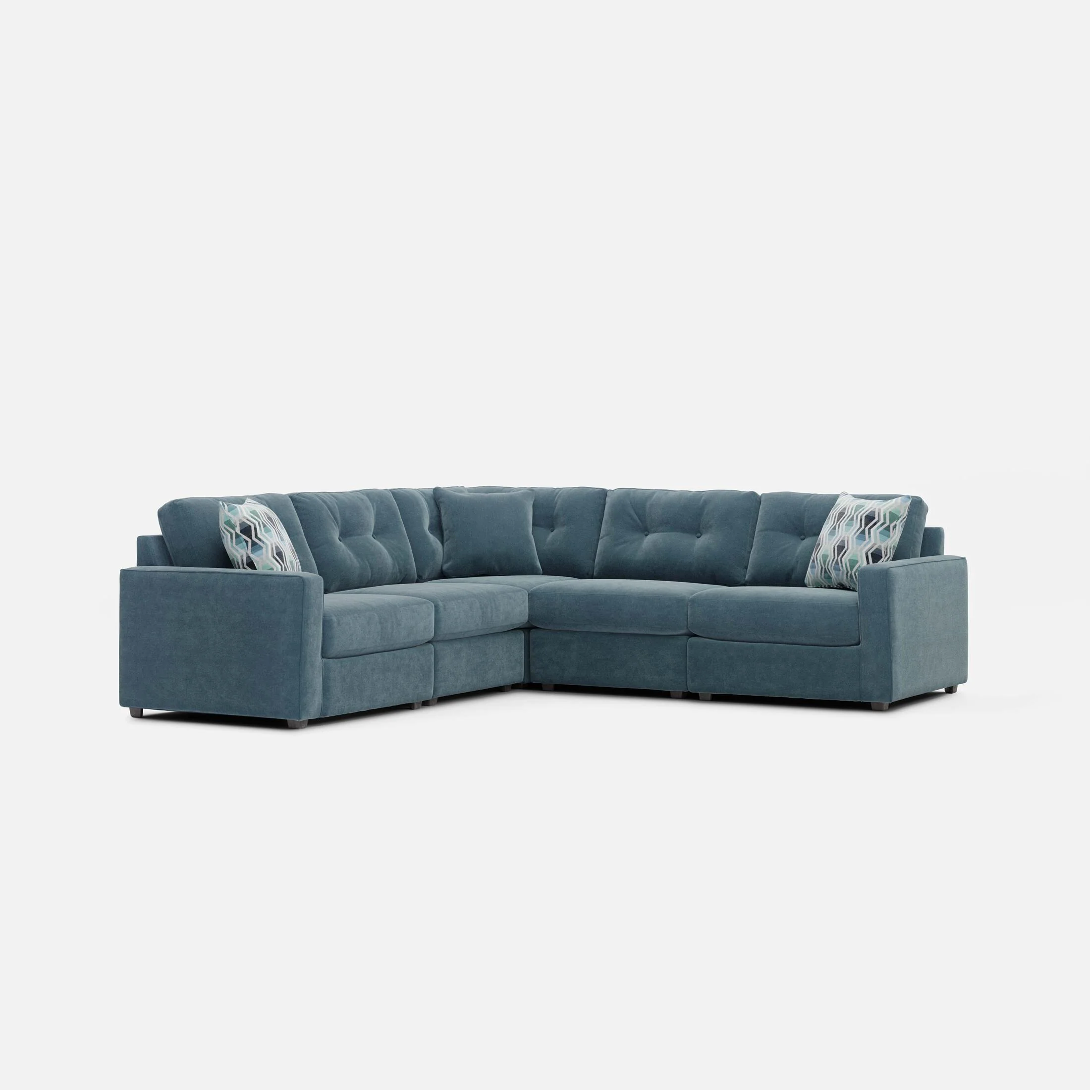 Modular One 5-Piece Sectional - Teal - Image 7
