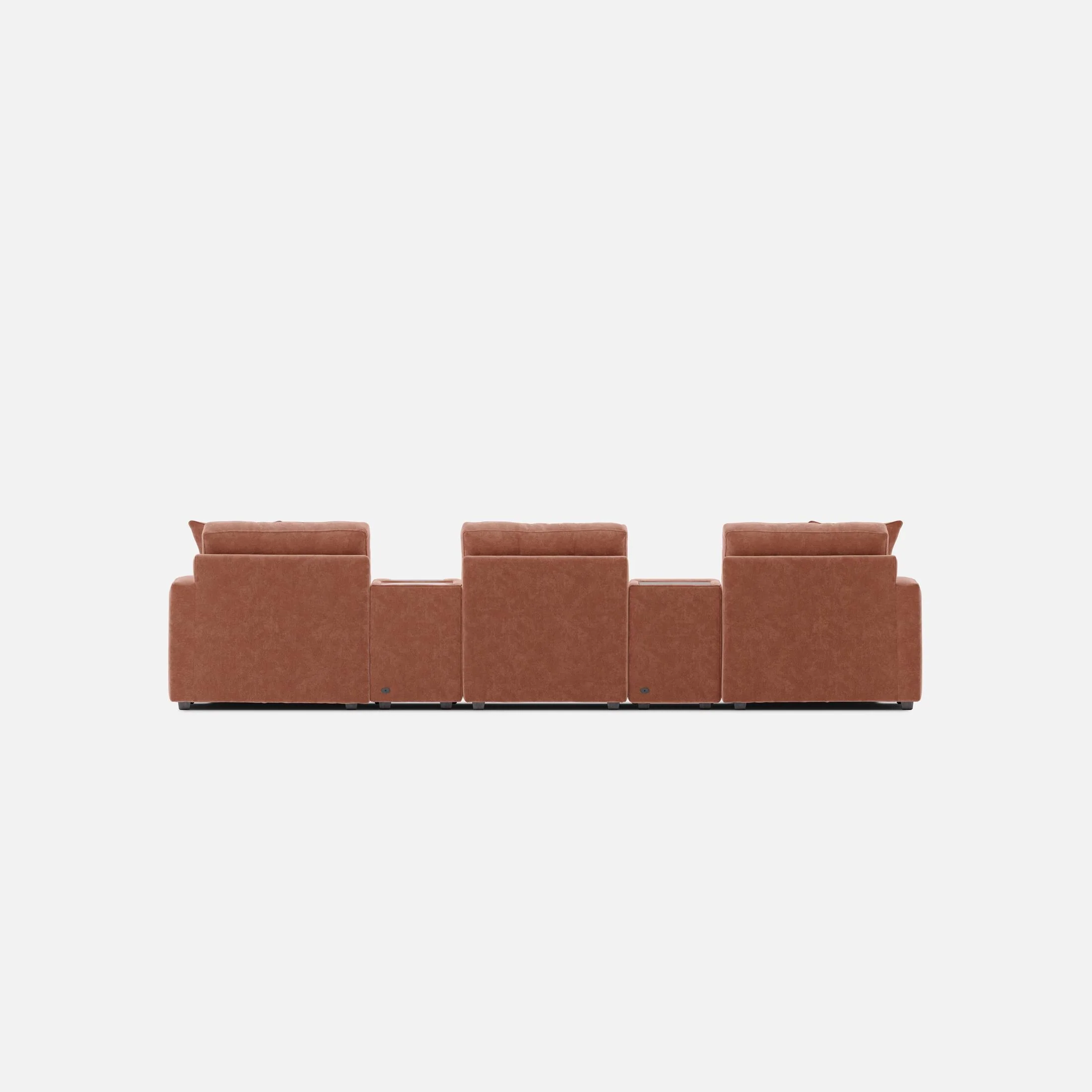 Modular One 5-Piece Sectional with Dual Chaise - Cantaloupe - Image 5