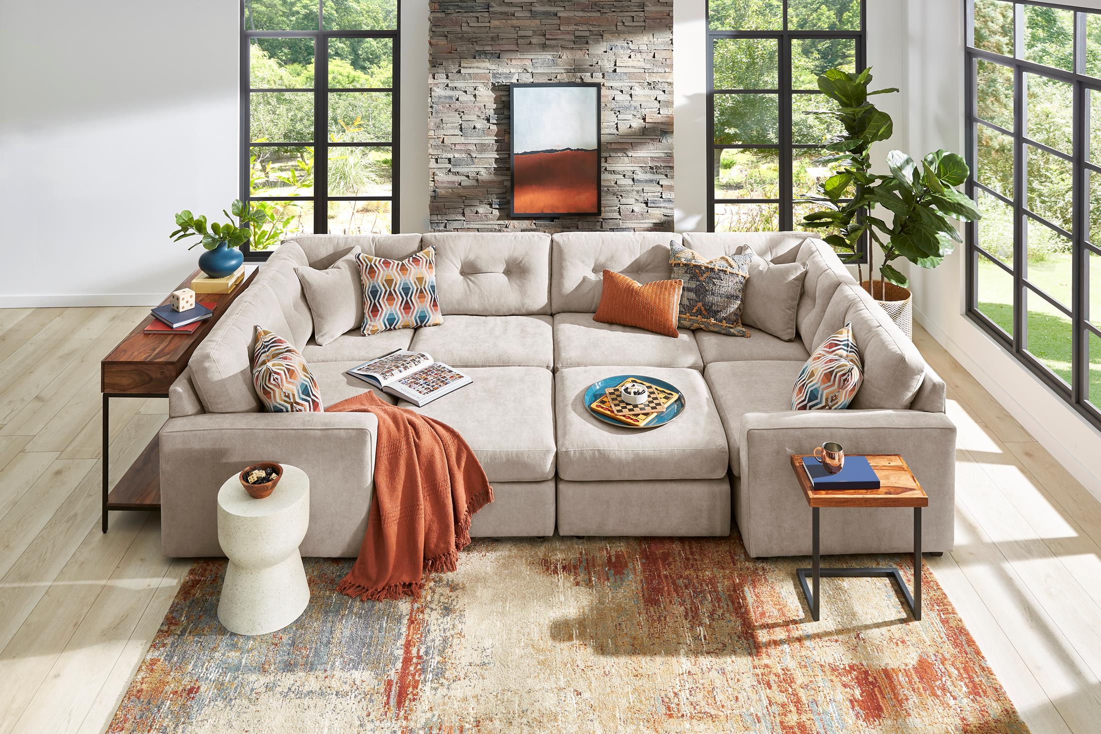 Modular One 6-Piece Sectional - Stone - Image 2