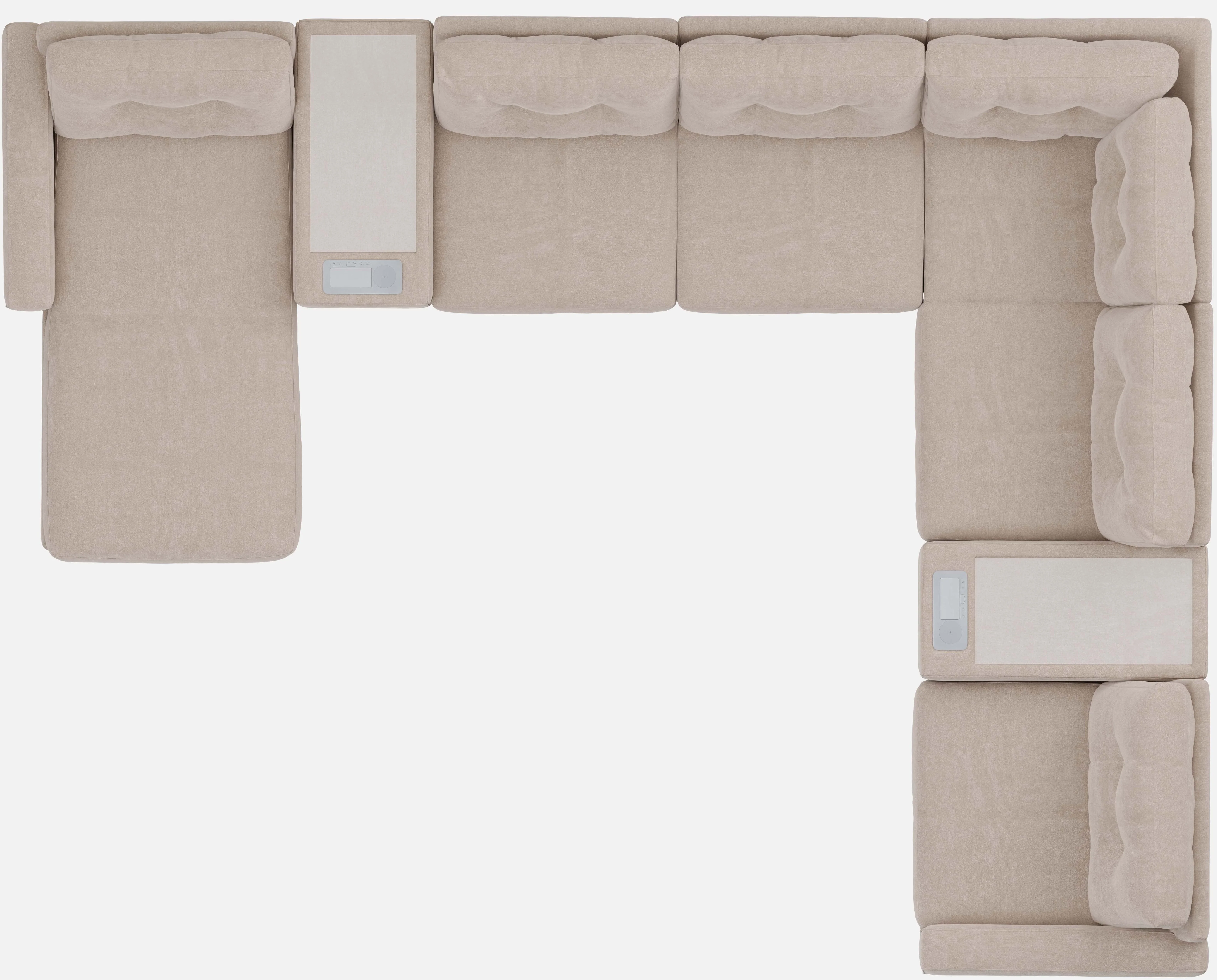 Modular One Left-Facing 8-Piece Sectional Chaise with E-Console - Image 5