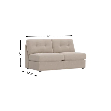 Modular One Armless Full Innerspring Sleeper Sofa - Image 12